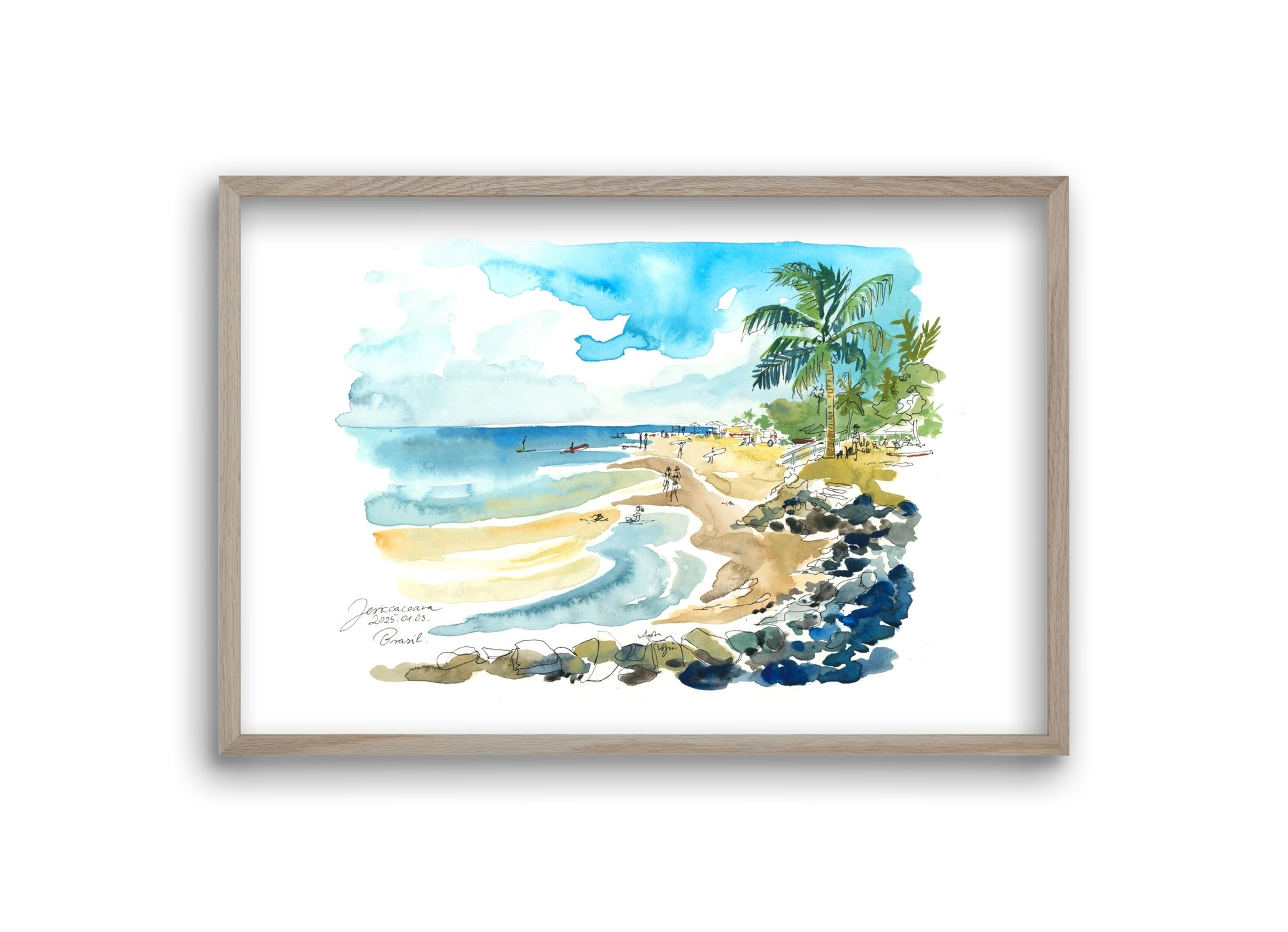 Jericoacoara, Brazil - 2025.01.03., 30x20 cm (30x20 cm), Tölgy keret