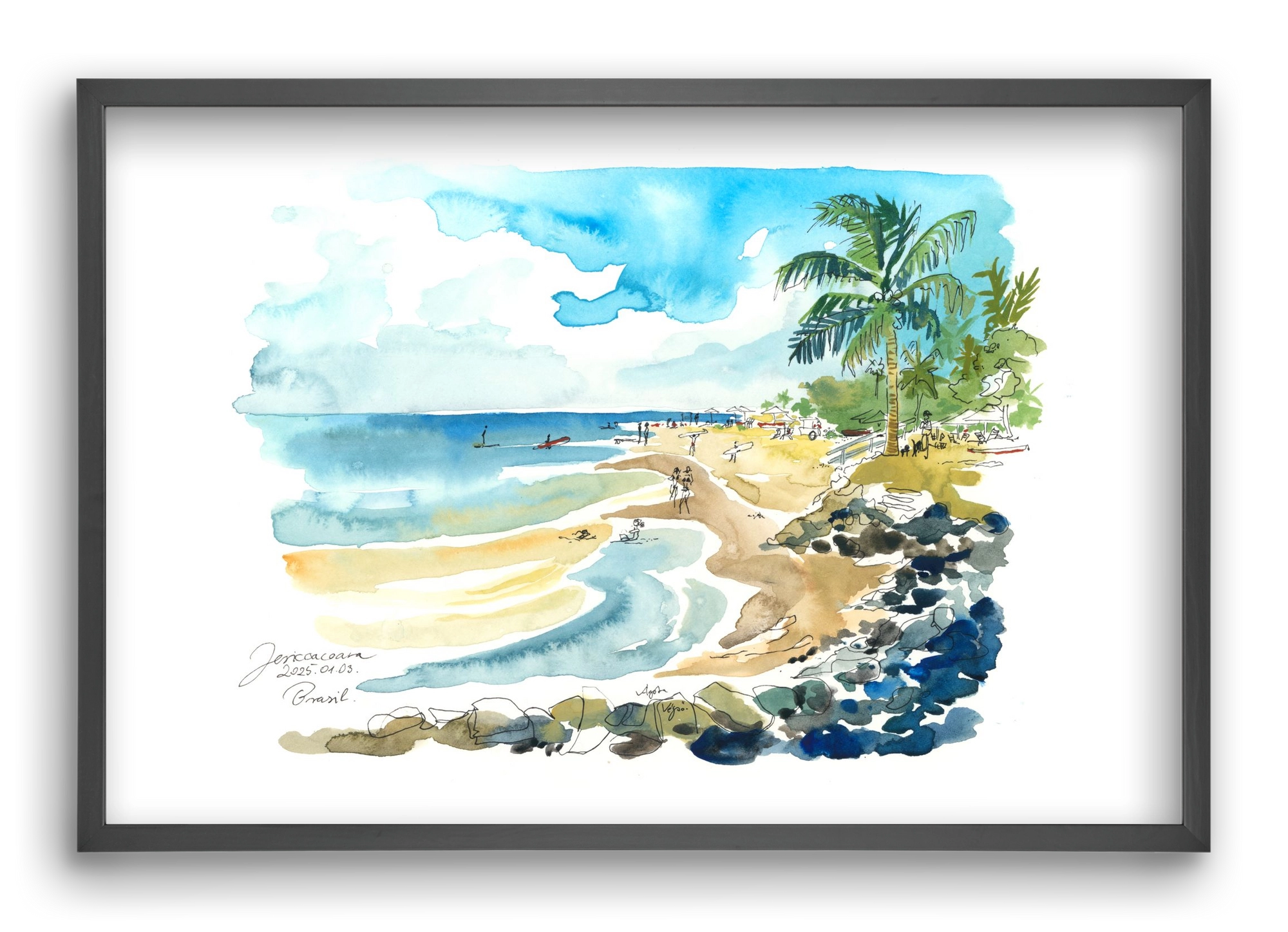 Jericoacoara, Brazil - 2025.01.03., 60x40 cm (60x40 cm), Fekete keret