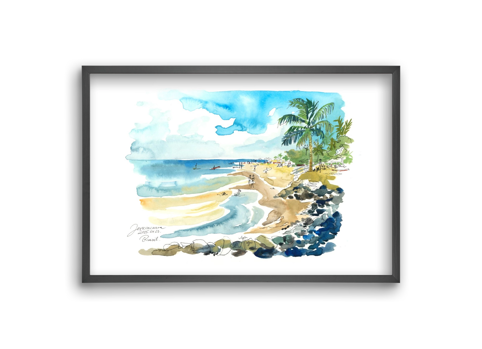 Jericoacoara, Brazil - 2025.01.03., 30x20 cm (30x20 cm), Fekete keret