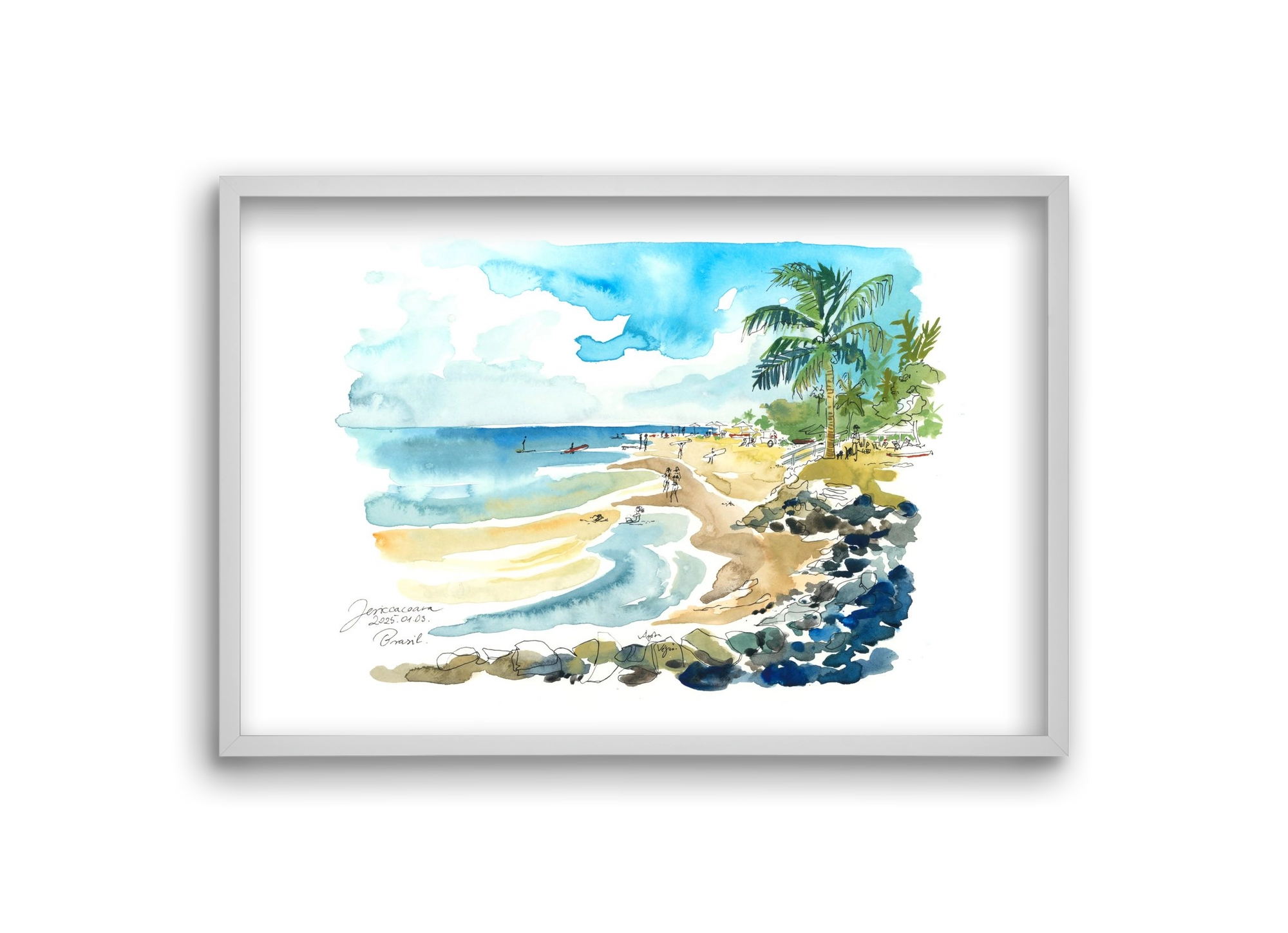 Jericoacoara, Brazil - 2025.01.03., 30x20 cm (30x20 cm), Fehér keret