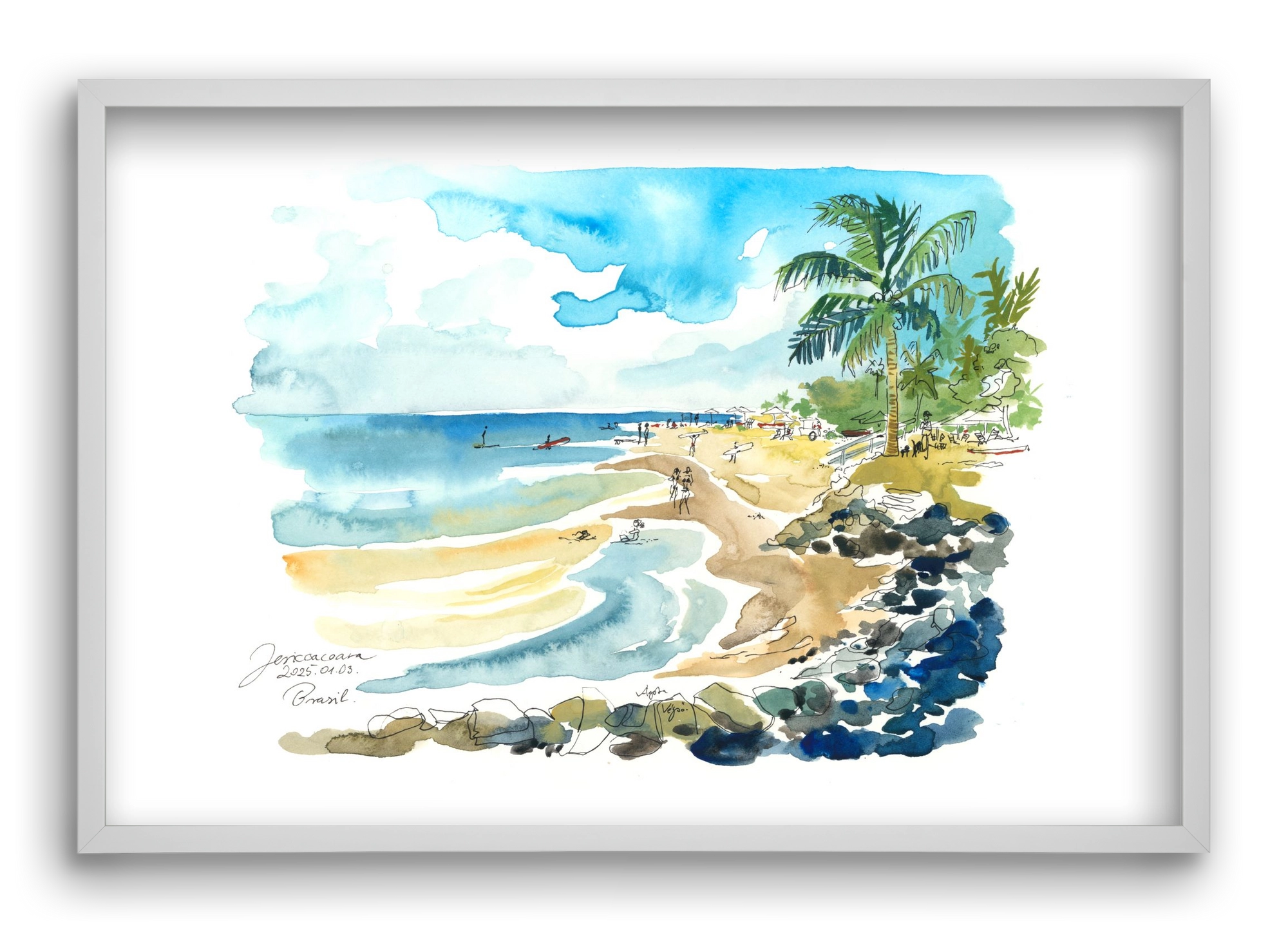 Jericoacoara, Brazil - 2025.01.03., 60x40 cm (60x40 cm), Fehér keret