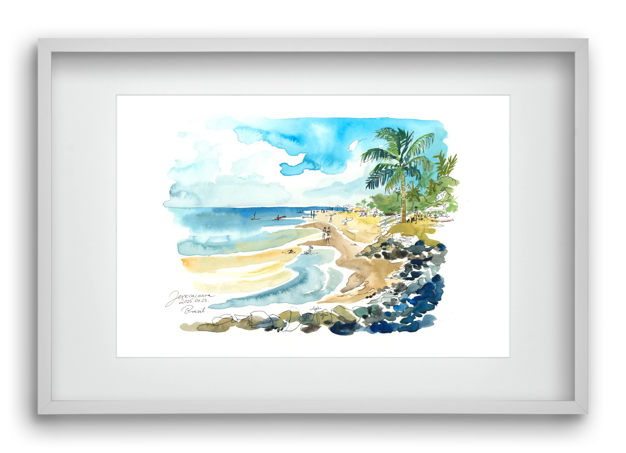 Jericoacoara, Brazil - 2025.01.03., 60x40 cm (45x30 cm), Fehér keret, paszpartuval