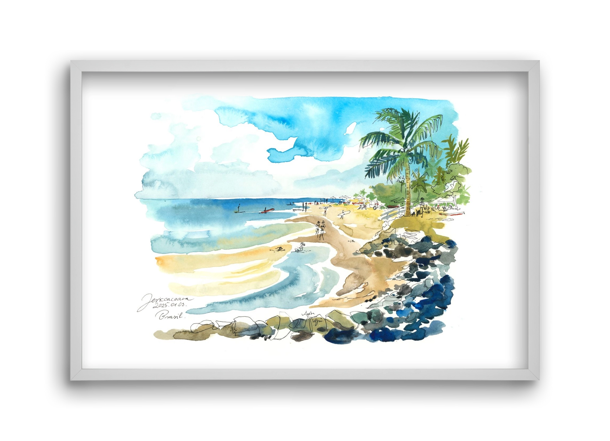 Jericoacoara, Brazil - 2025.01.03., 45x30 cm (45x30 cm), Fehér keret