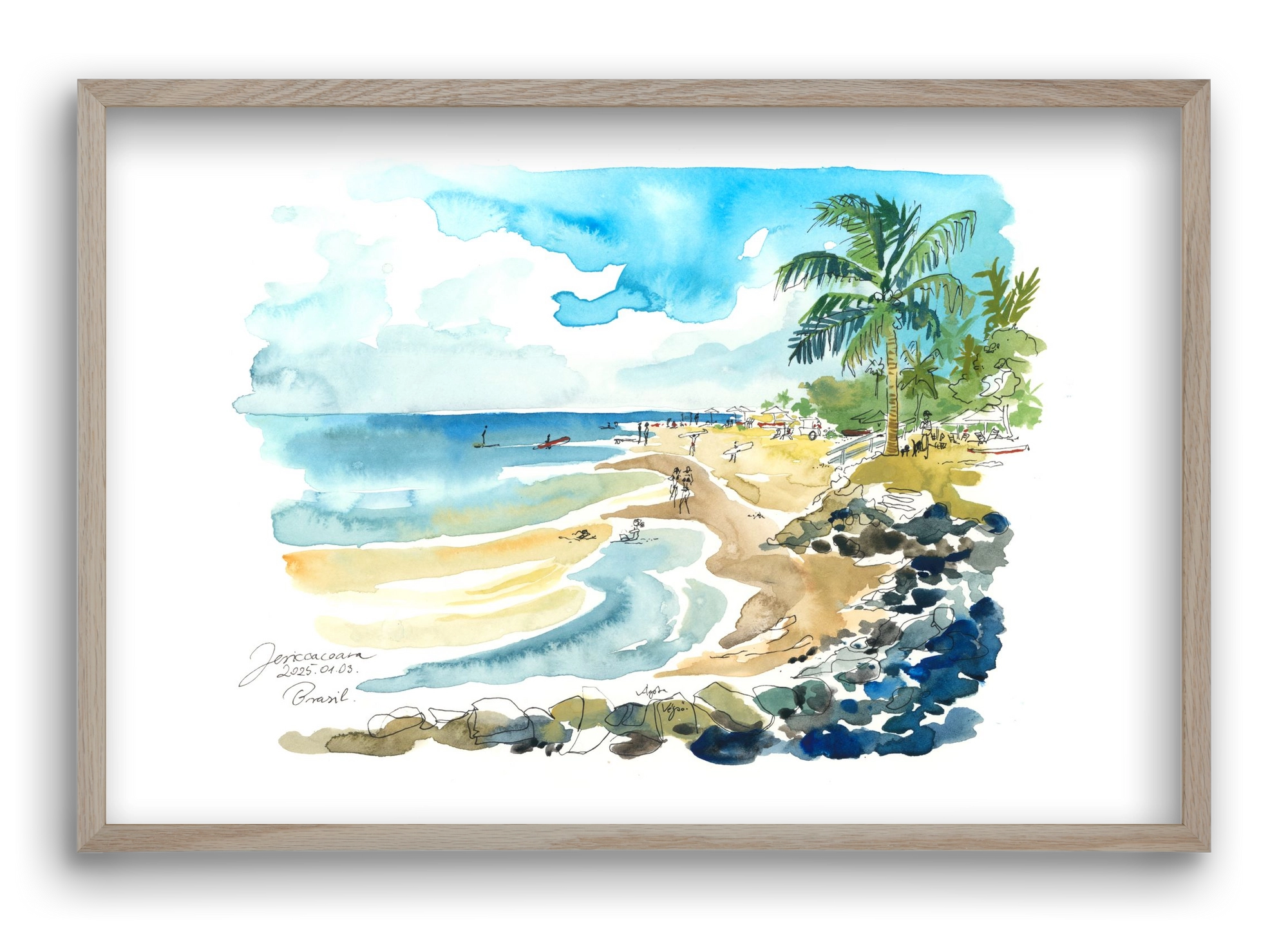 Jericoacoara, Brazil - 2025.01.03., 60x40 cm (60x40 cm), Tölgy keret