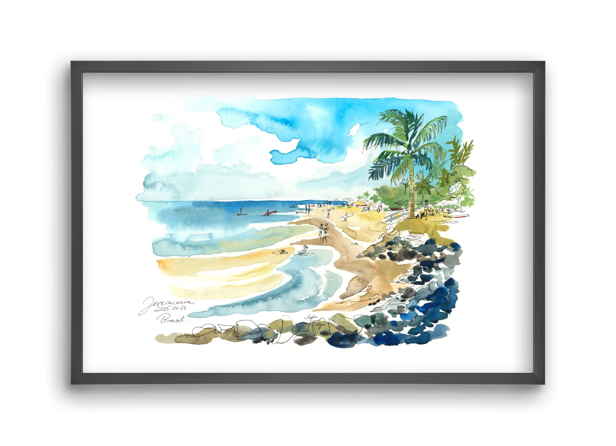 Jericoacoara, Brazil - 2025.01.03., 45x30 cm (45x30 cm), Fekete keret