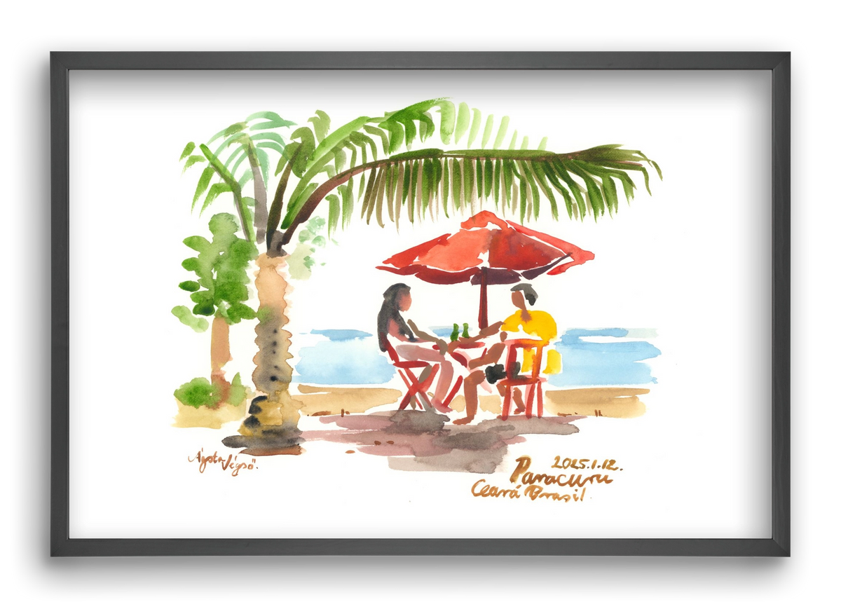 Drinks in Paracuru, Brazil - 2025.01.12, 60x40 cm (60x40 cm), Fekete keret