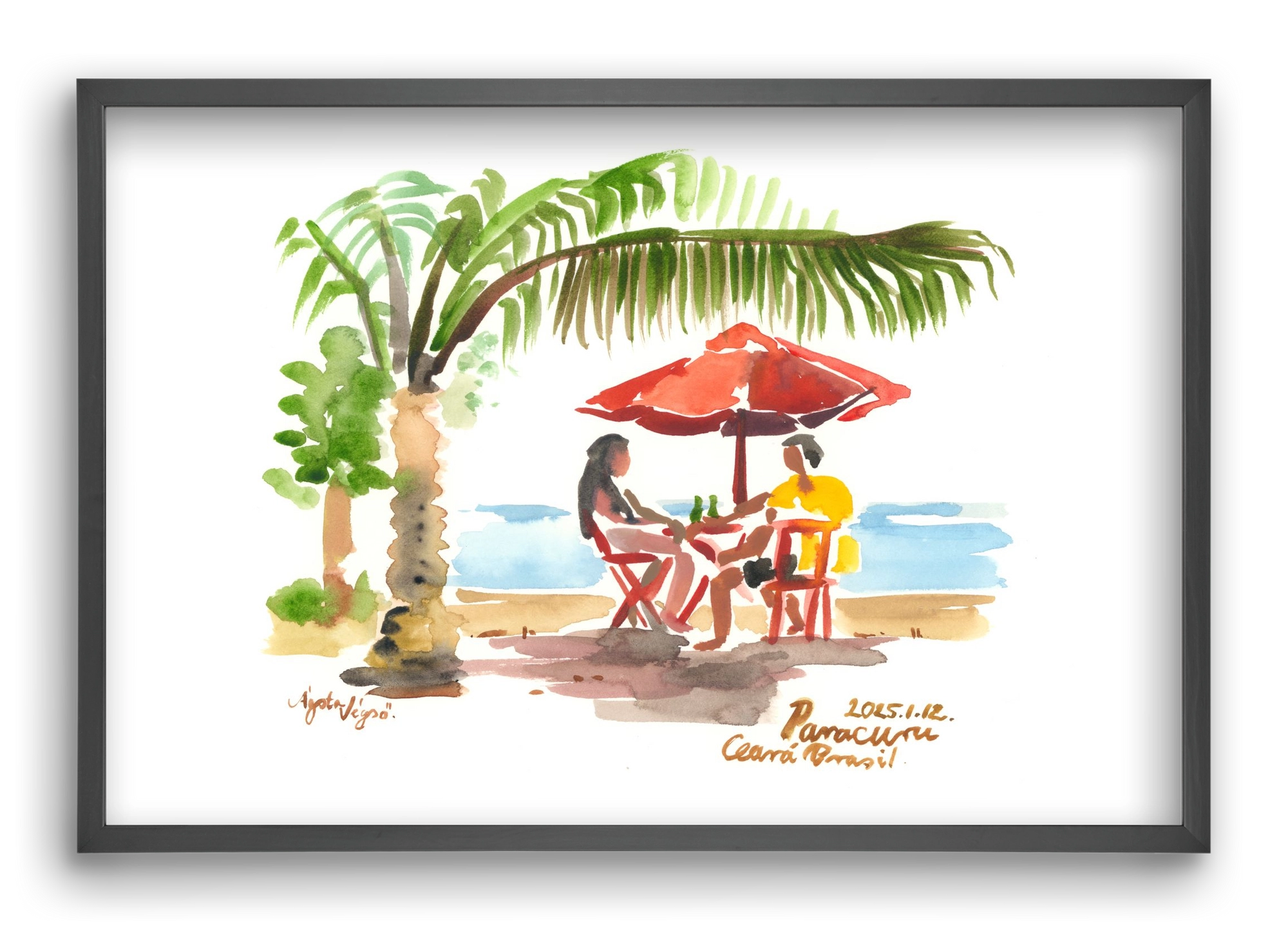 Drinks in Paracuru, Brazil - 2025.01.12, 60x40 cm (60x40 cm), Fekete keret