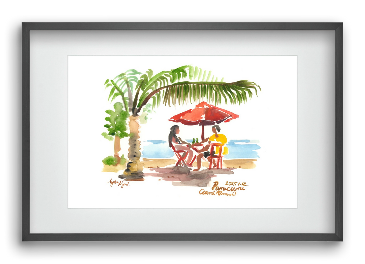 Drinks in Paracuru, Brazil - 2025.01.12, 60x40 cm (45x30 cm), Fekete keret, paszpartuval