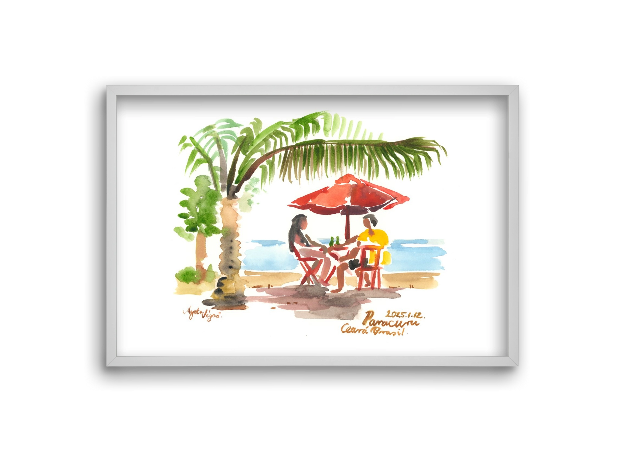 Drinks in Paracuru, Brazil - 2025.01.12, 30x20 cm (30x20 cm), Fehér keret