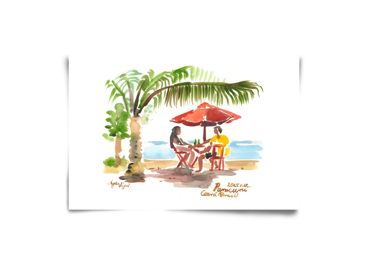 Drinks in Paracuru, Brazil - 2025.01.12, 30x20 cm, Keret nélkül