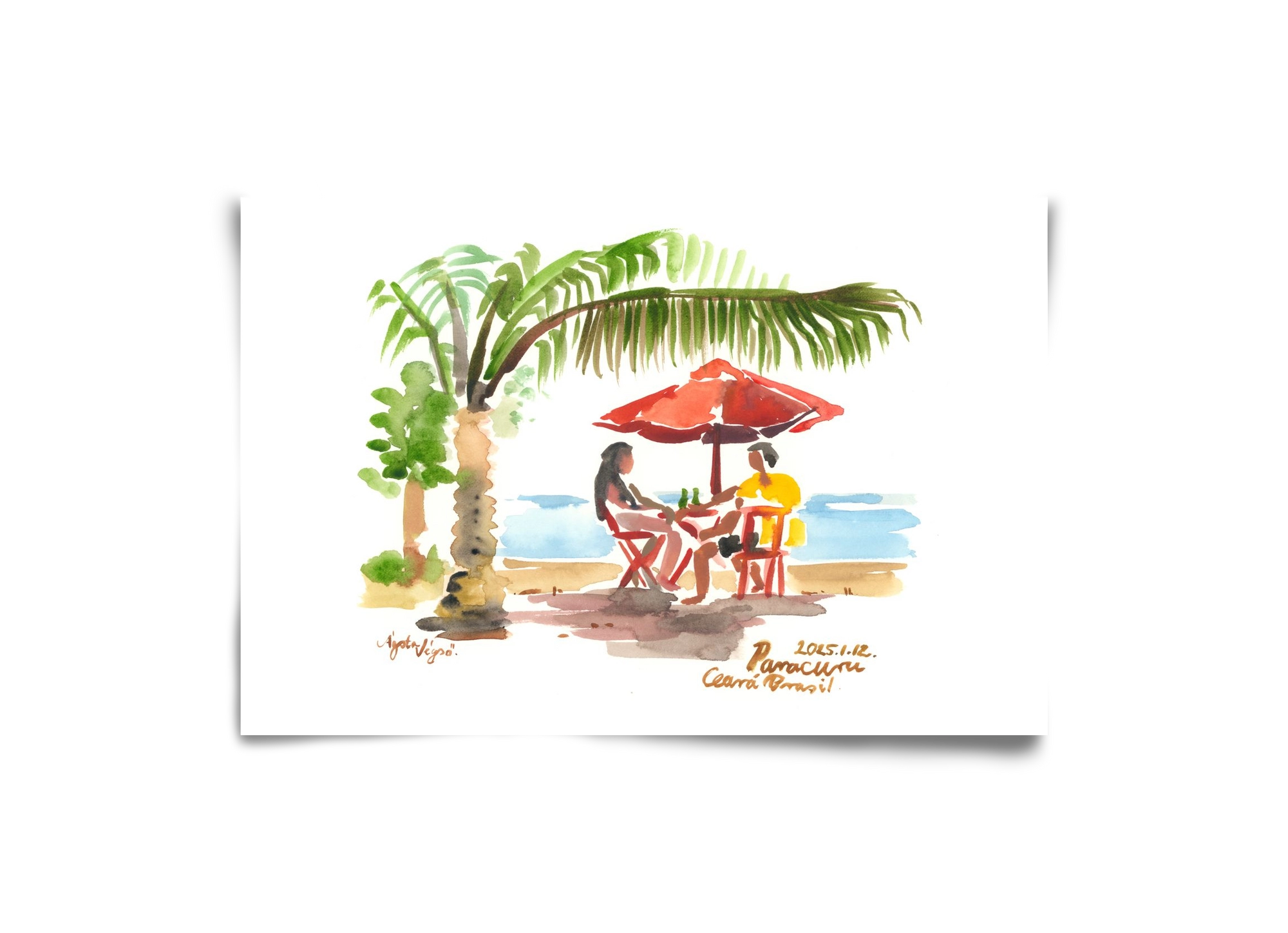 Drinks in Paracuru, Brazil - 2025.01.12, 30x20 cm, Keret nélkül