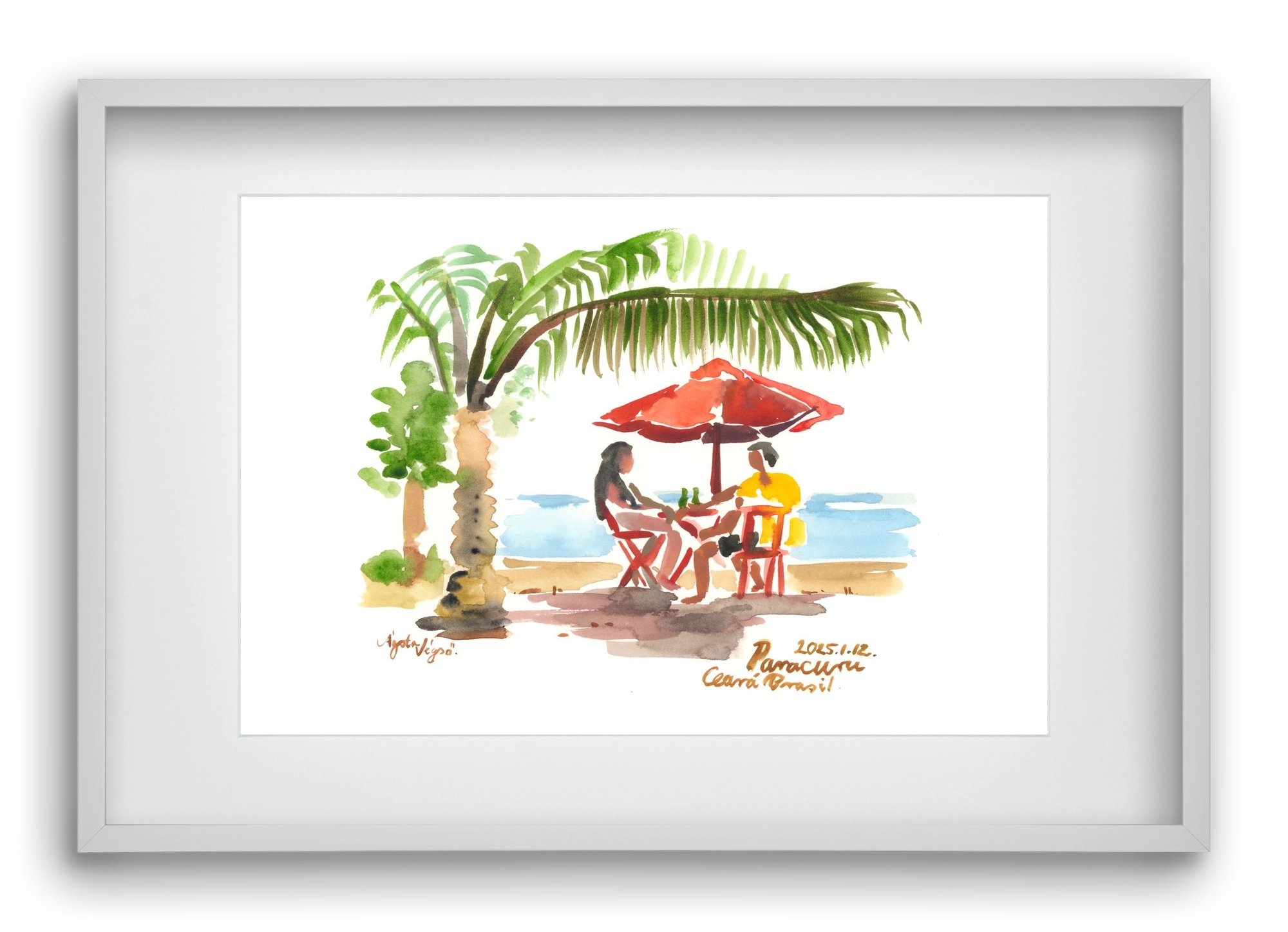 Drinks in Paracuru, Brazil - 2025.01.12, 60x40 cm (45x30 cm), Fehér keret, paszpartuval
