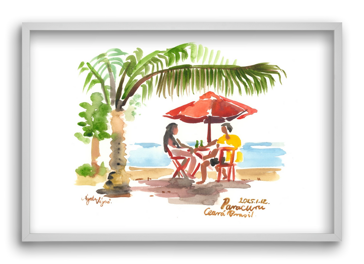 Drinks in Paracuru, Brazil - 2025.01.12, 60x40 cm (60x40 cm), Fehér keret