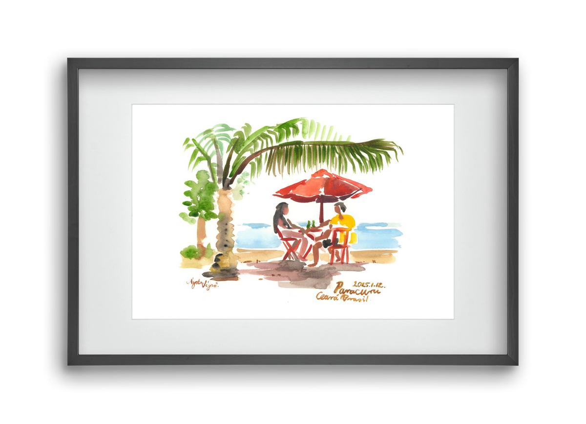 Drinks in Paracuru, Brazil - 2025.01.12, 45x30 cm (30x20 cm), Fekete keret, paszpartuval