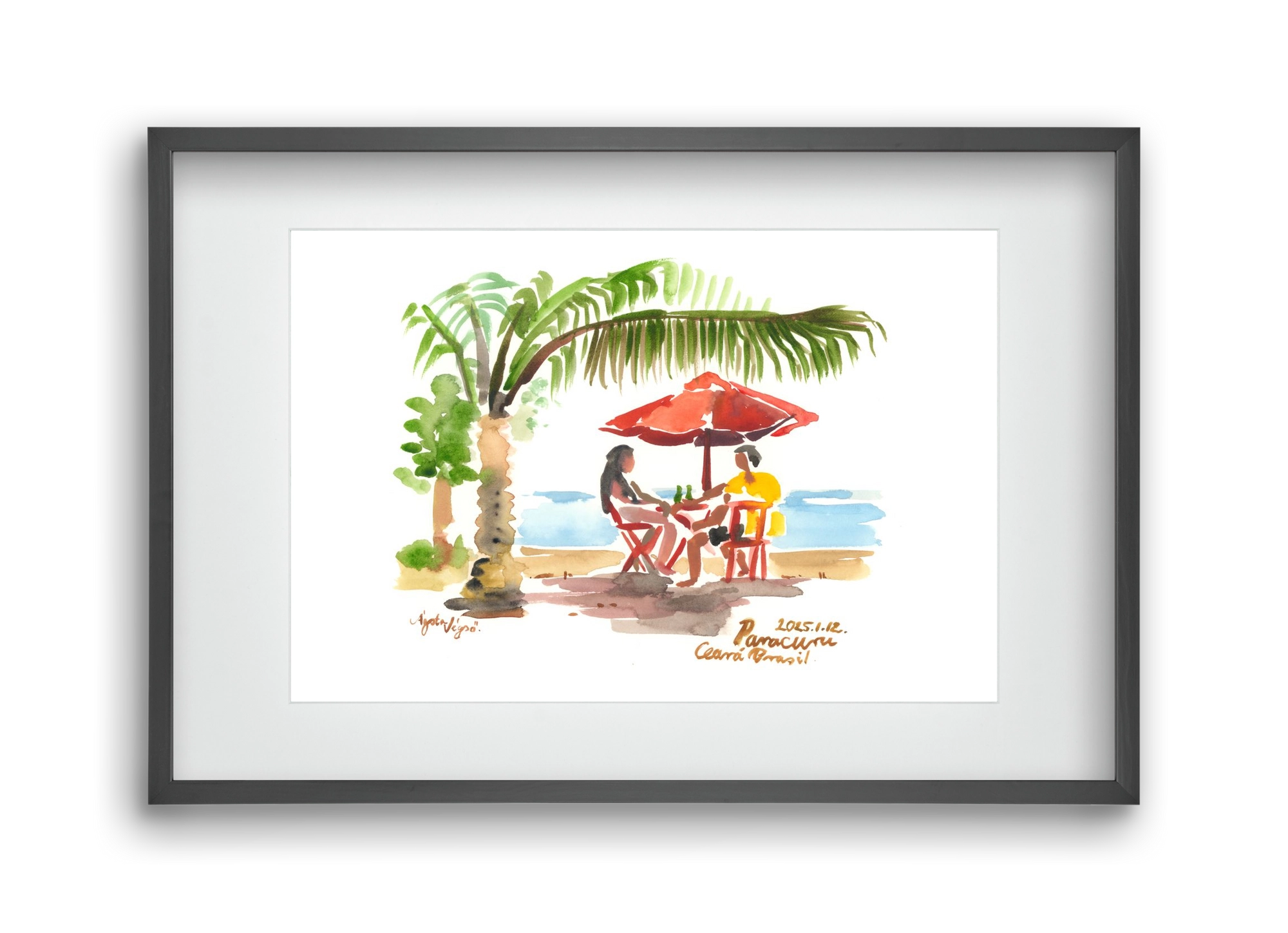 Drinks in Paracuru, Brazil - 2025.01.12, 45x30 cm (30x20 cm), Fekete keret, paszpartuval