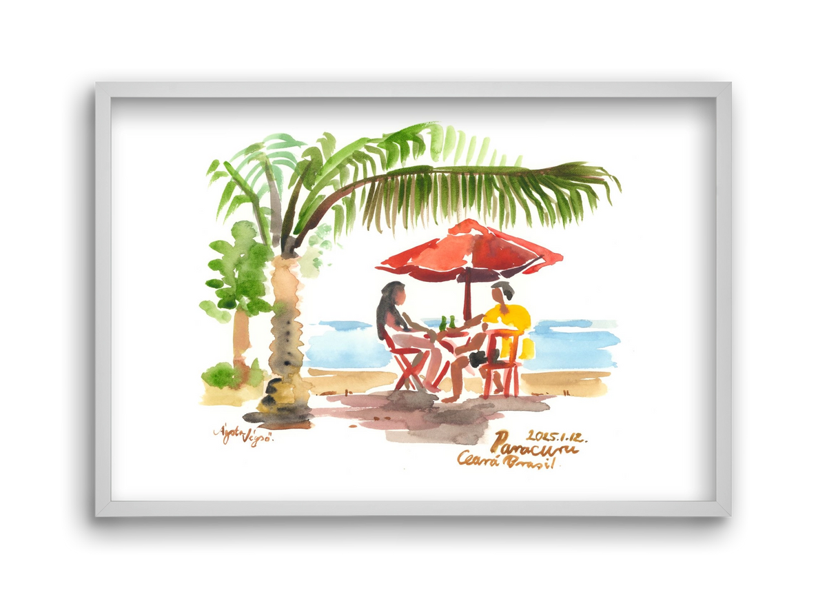 Drinks in Paracuru, Brazil - 2025.01.12, 45x30 cm (45x30 cm), Fehér keret