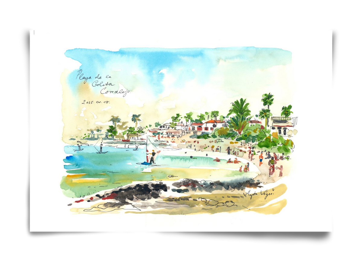 Playa de la Goleta, Corralejo, Fuerteventura - 2025.01.18, 60x40 cm, Keret nélkül