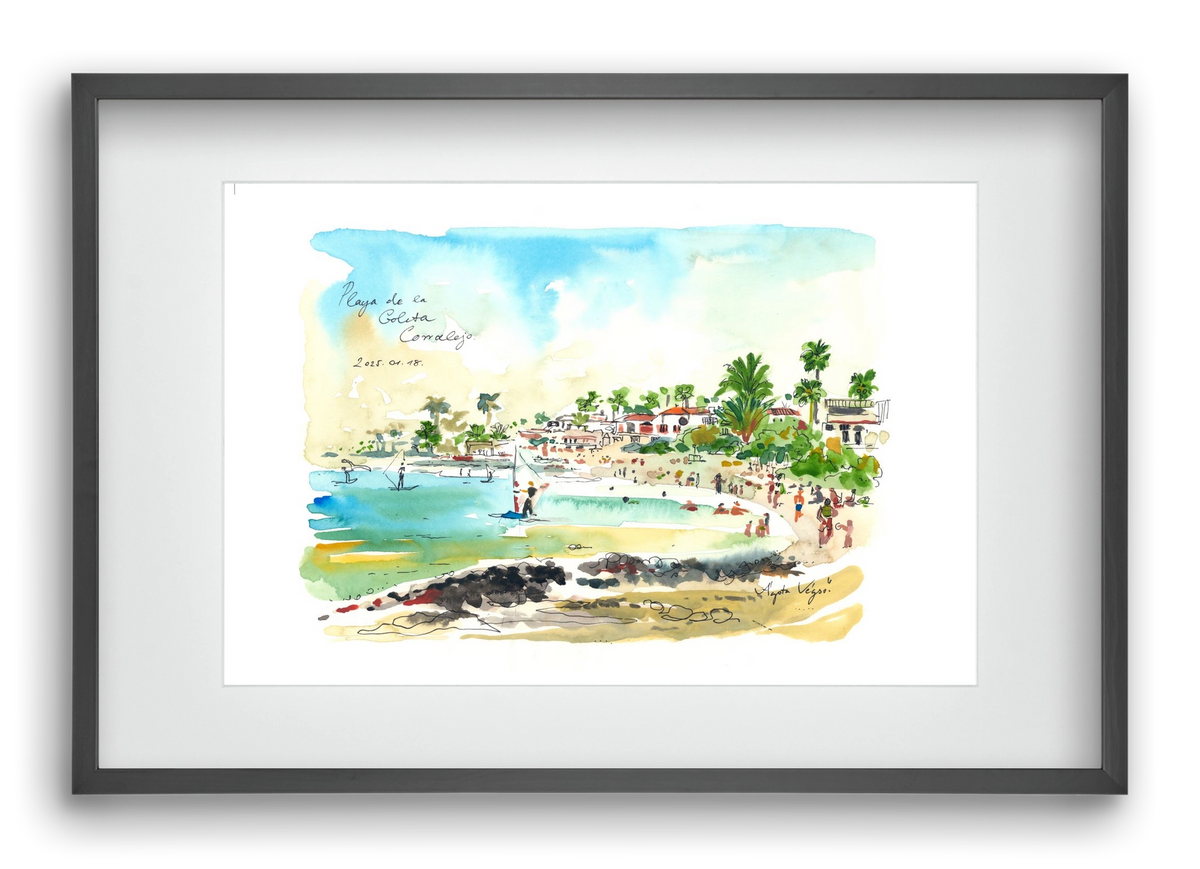 Playa de la Goleta, Corralejo, Fuerteventura - 2025.01.18, 60x40 cm (45x30 cm), Fekete keret, paszpartuval