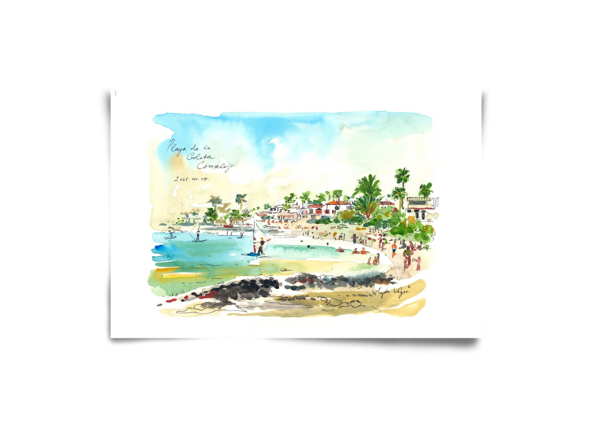 Playa de la Goleta, Corralejo, Fuerteventura - 2025.01.18, 30x20 cm, Keret nélkül