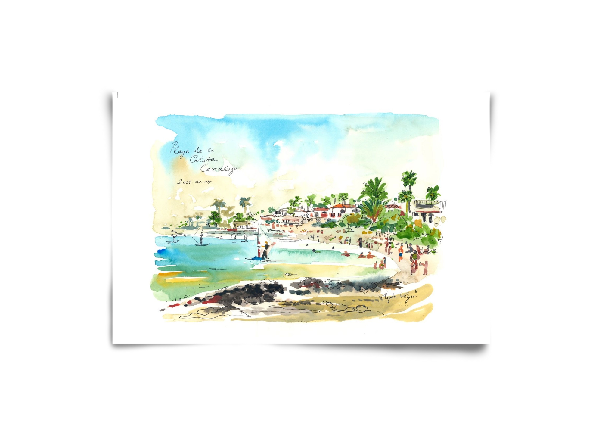Playa de la Goleta, Corralejo, Fuerteventura - 2025.01.18, 30x20 cm, Keret nélkül
