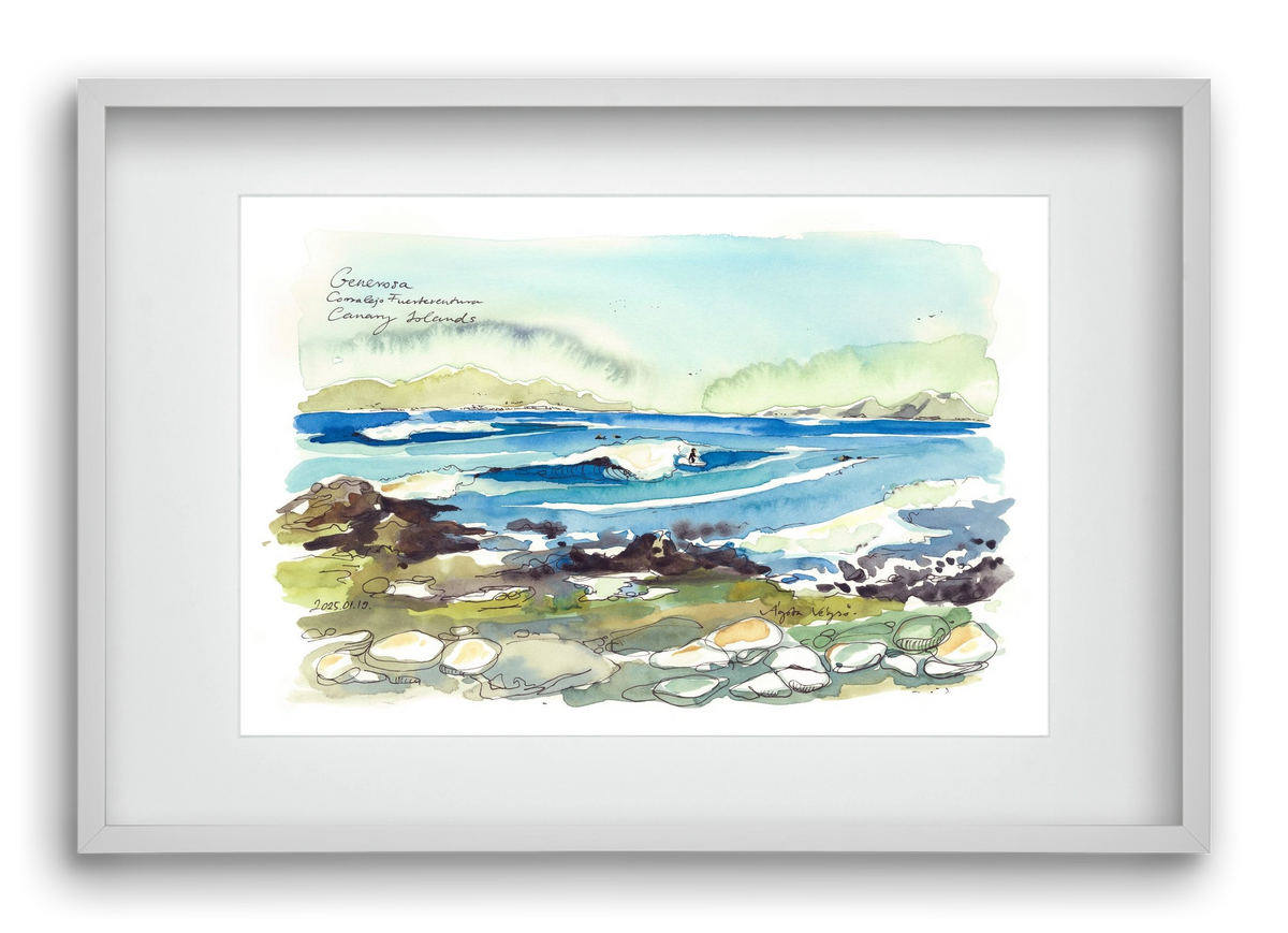 Generosa, Fuerteventura - 2025.01.19, 60x40 cm (45x30 cm), Fehér keret, paszpartuval