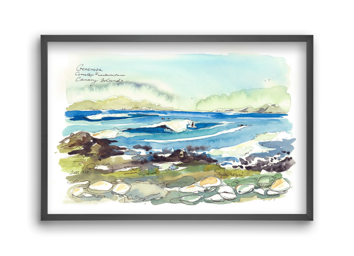 Generosa, Fuerteventura - 2025.01.19, 45x30 cm (45x30 cm), Fekete keret