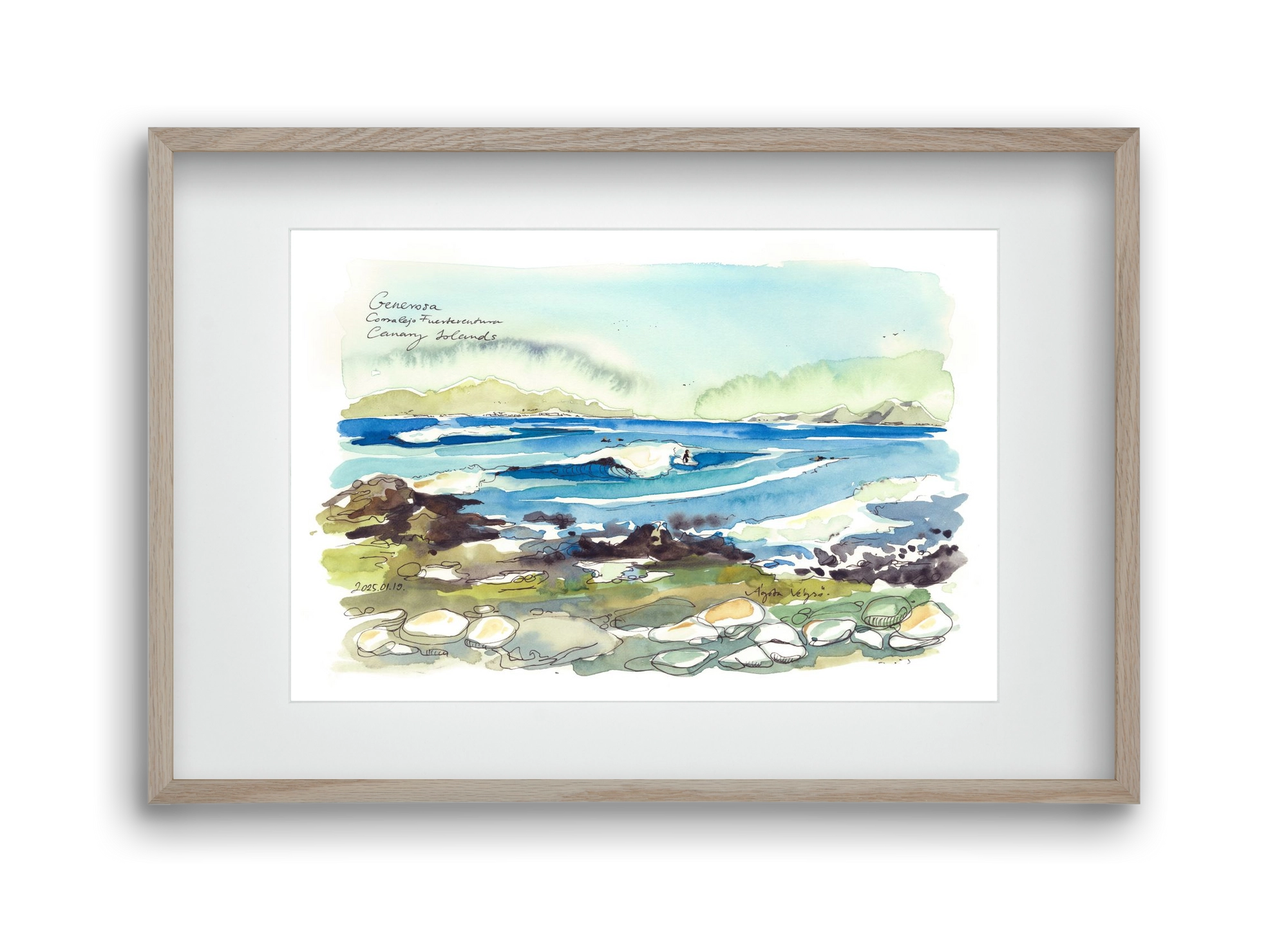 Generosa, Fuerteventura - 2025.01.19, 45x30 cm (30x20 cm), Tölgy keret, paszpartuval