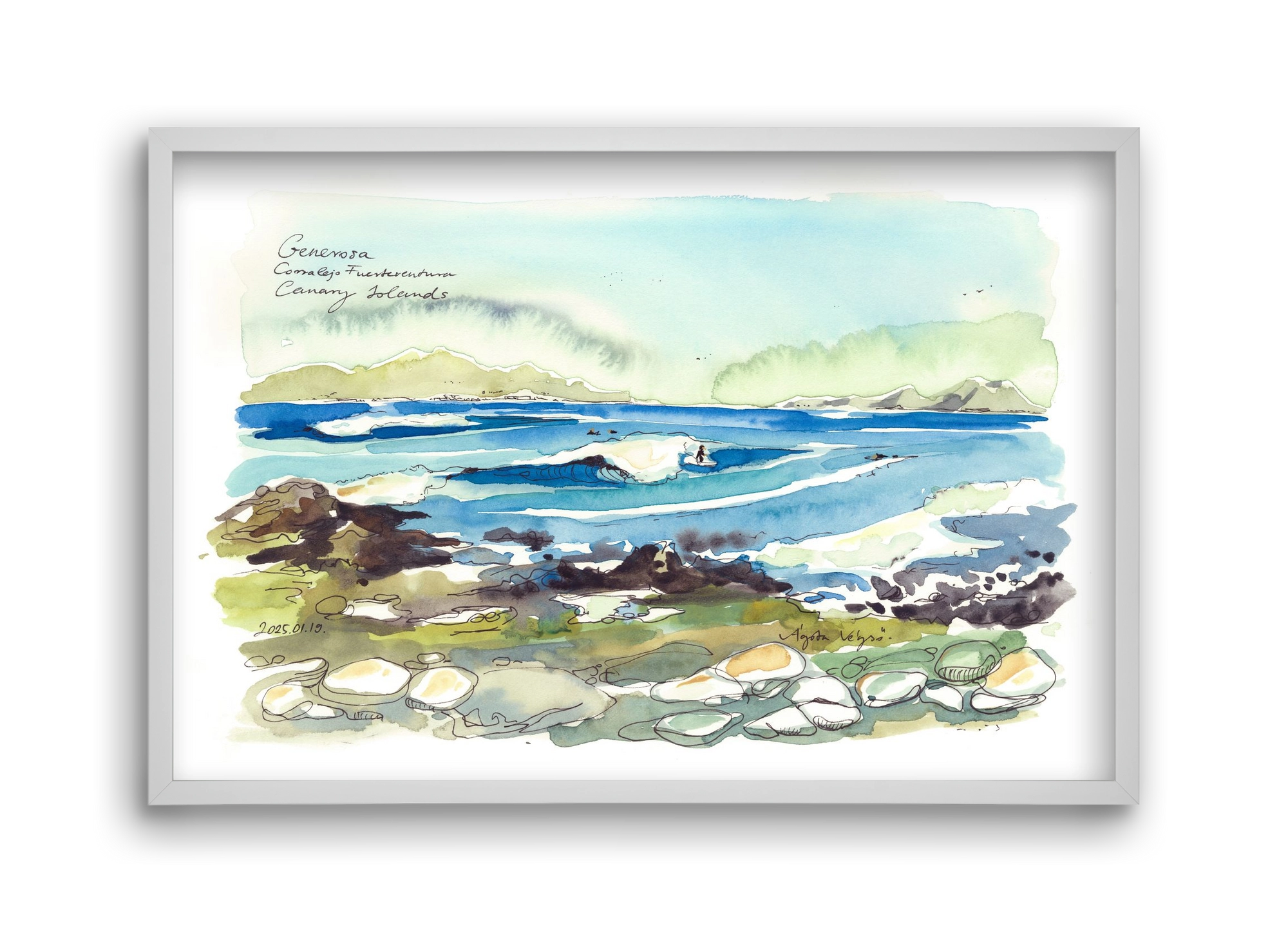 Generosa, Fuerteventura - 2025.01.19, 45x30 cm (45x30 cm), Fehér keret