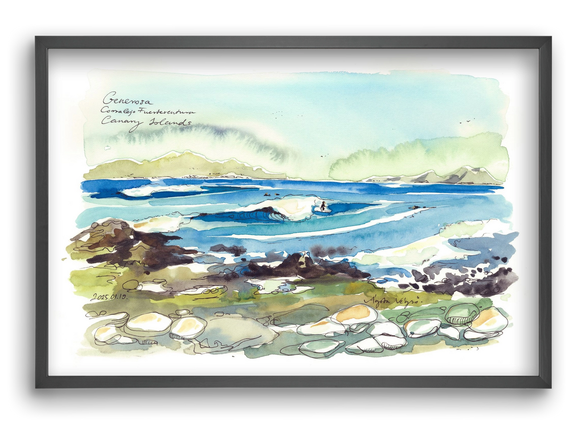 Generosa, Fuerteventura - 2025.01.19, 60x40 cm (60x40 cm), Fekete keret