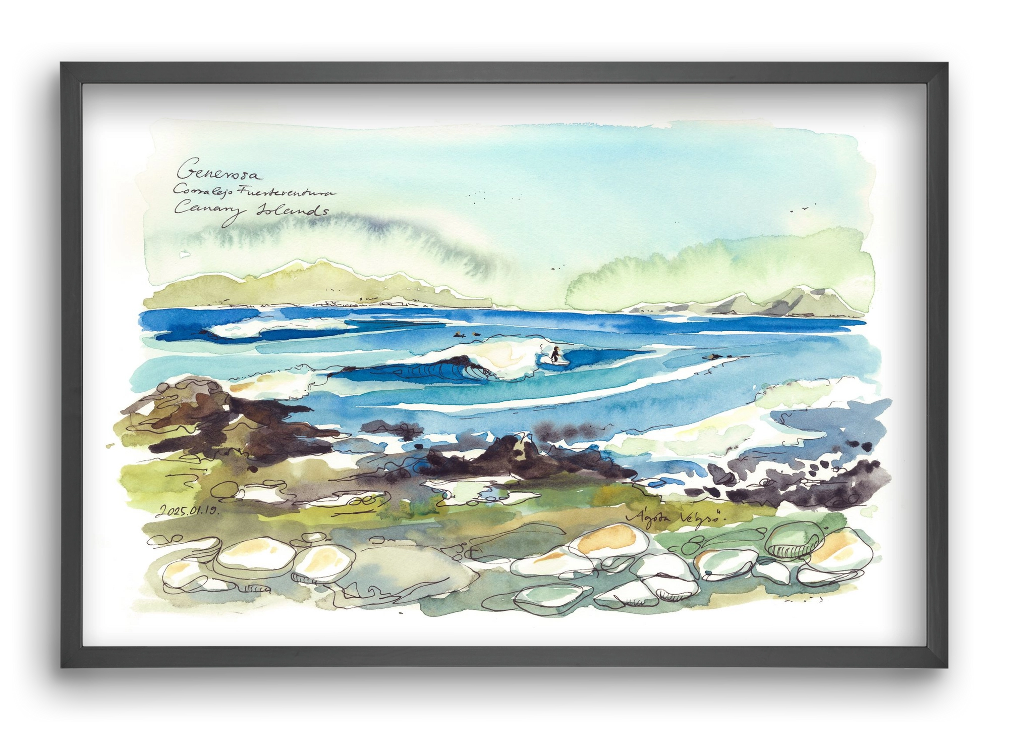 Generosa, Fuerteventura - 2025.01.19, 60x40 cm (60x40 cm), Fekete keret