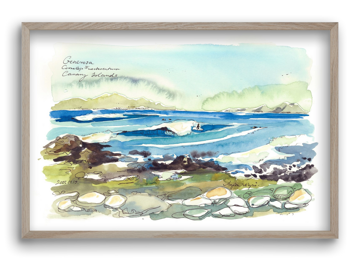 Generosa, Fuerteventura - 2025.01.19, 60x40 cm (60x40 cm), Tölgy keret