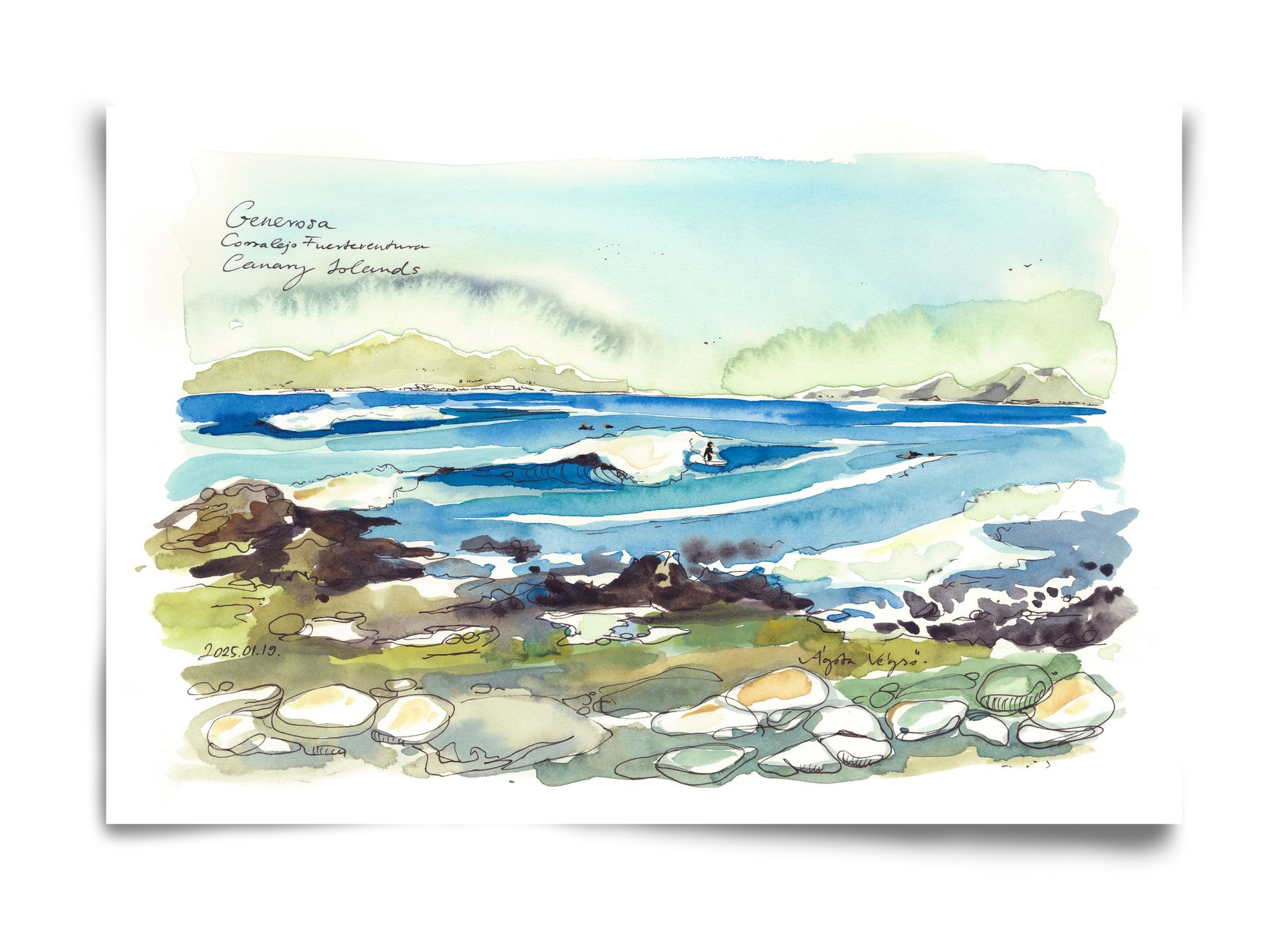 Generosa, Fuerteventura - 2025.01.19, 60x40 cm, Keret nélkül