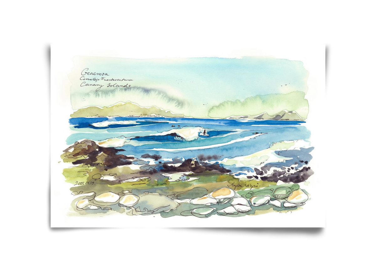 Generosa, Fuerteventura - 2025.01.19, 45x30 cm, Keret nélkül