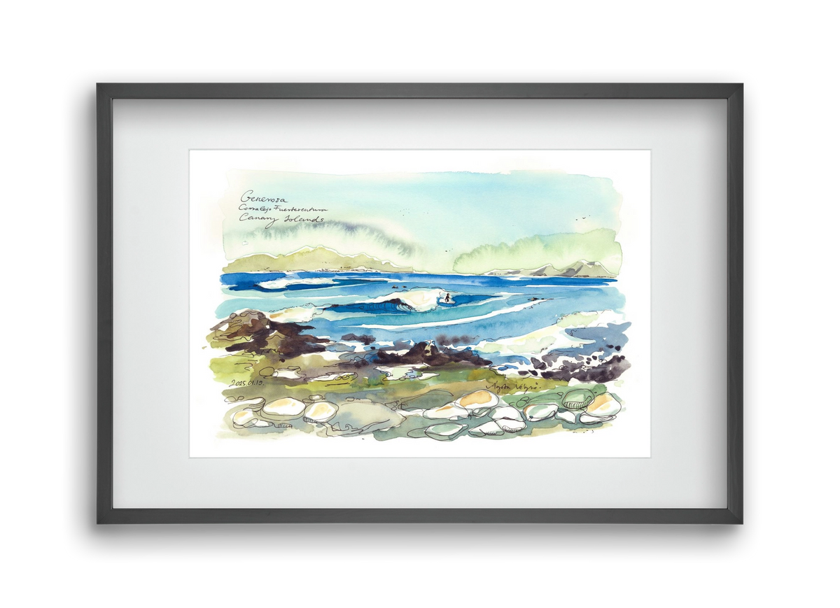 Generosa, Fuerteventura - 2025.01.19, 45x30 cm (30x20 cm), Fekete keret, paszpartuval