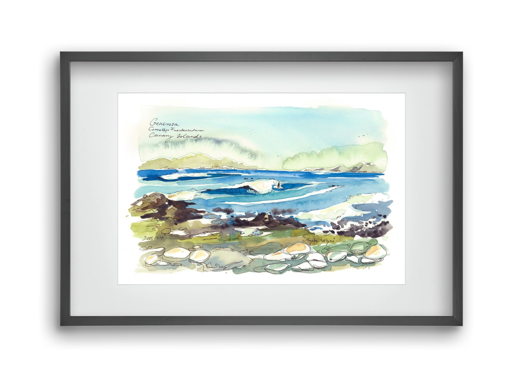 Generosa, Fuerteventura - 2025.01.19, 45x30 cm (30x20 cm), Fekete keret, paszpartuval