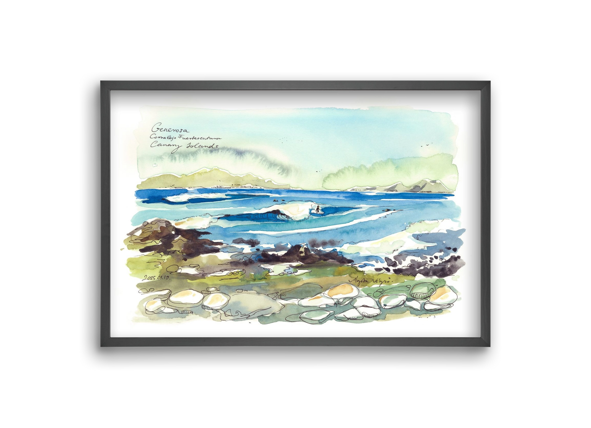 Generosa, Fuerteventura - 2025.01.19, 30x20 cm (30x20 cm), Fekete keret