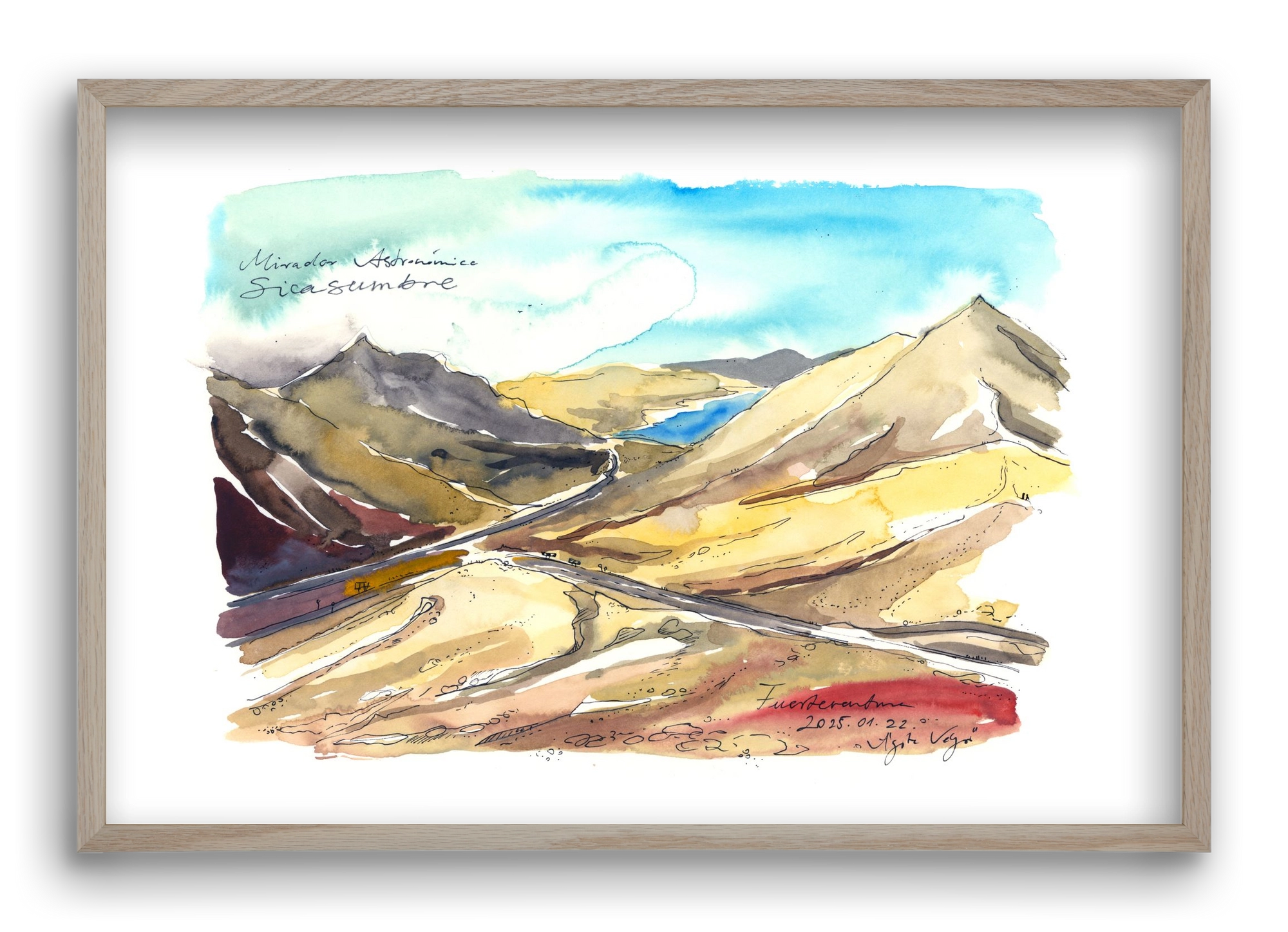 Mirador Astronómico Sica Sumbre, Fuerteventura - 2025.01.22, 60x40 cm (60x40 cm), Tölgy keret