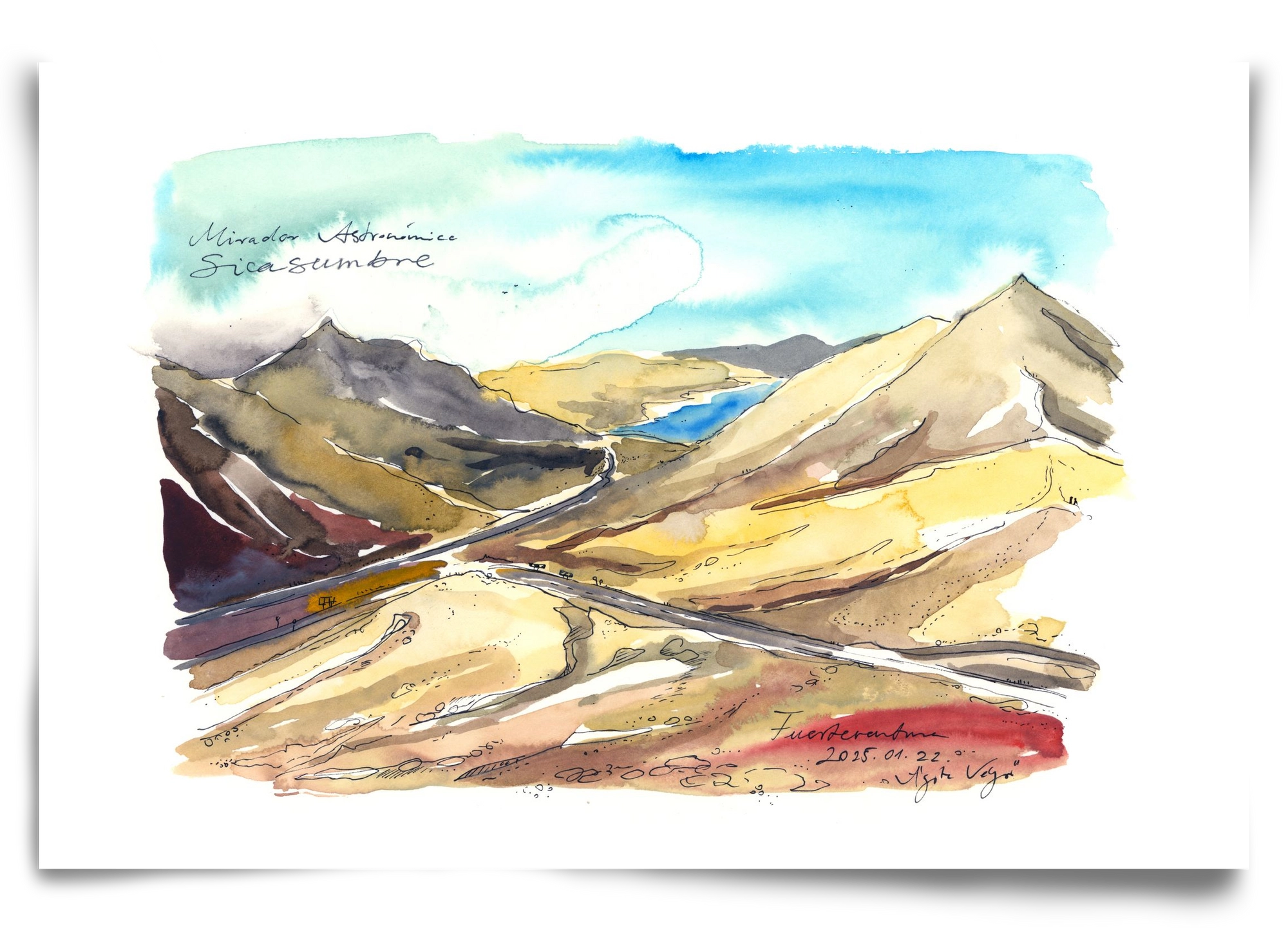 Mirador Astronómico Sica Sumbre, Fuerteventura - 2025.01.22, 90x60 cm, Keret nélkül