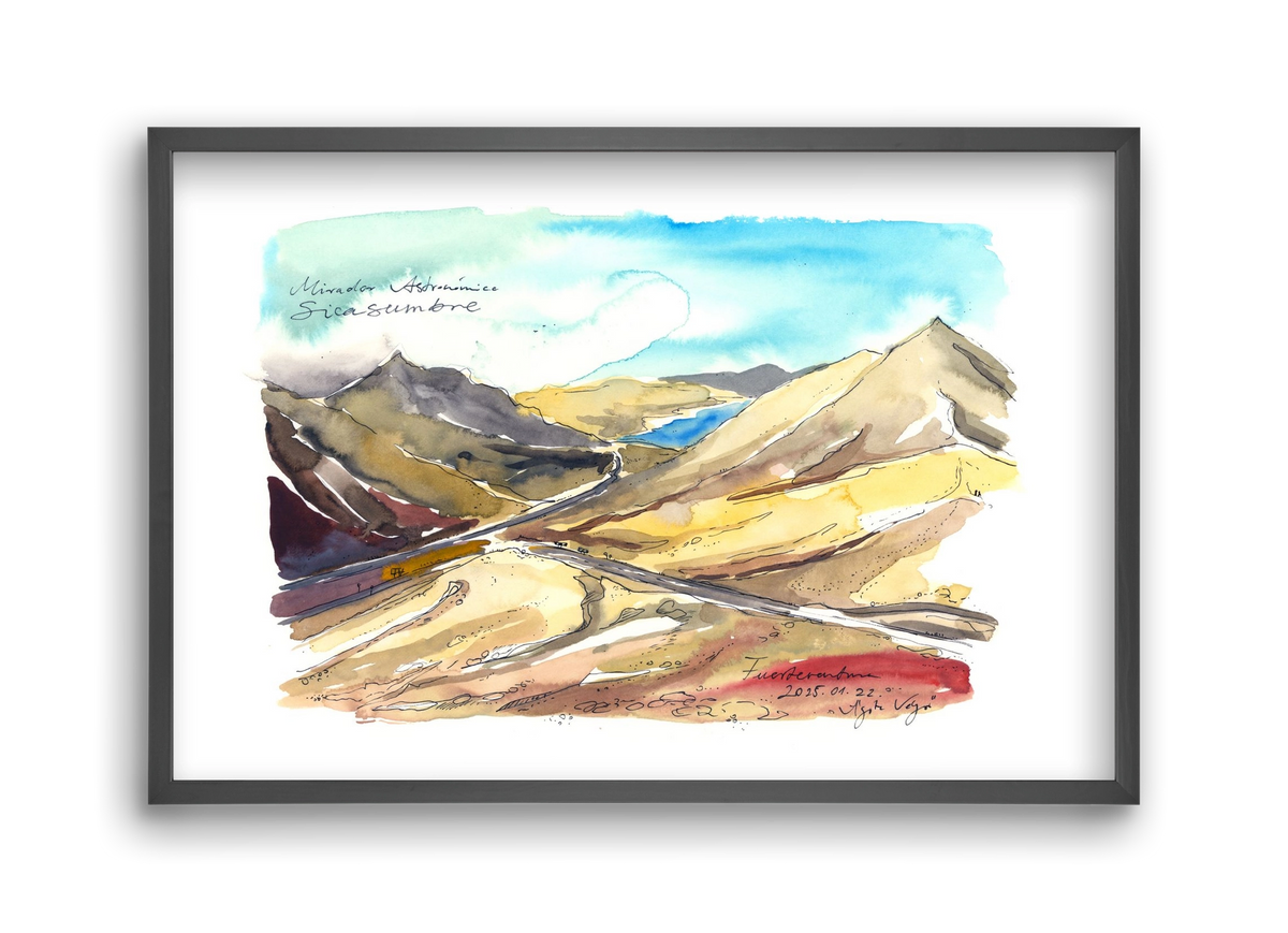 Mirador Astronómico Sica Sumbre, Fuerteventura - 2025.01.22, 45x30 cm (45x30 cm), Fekete keret