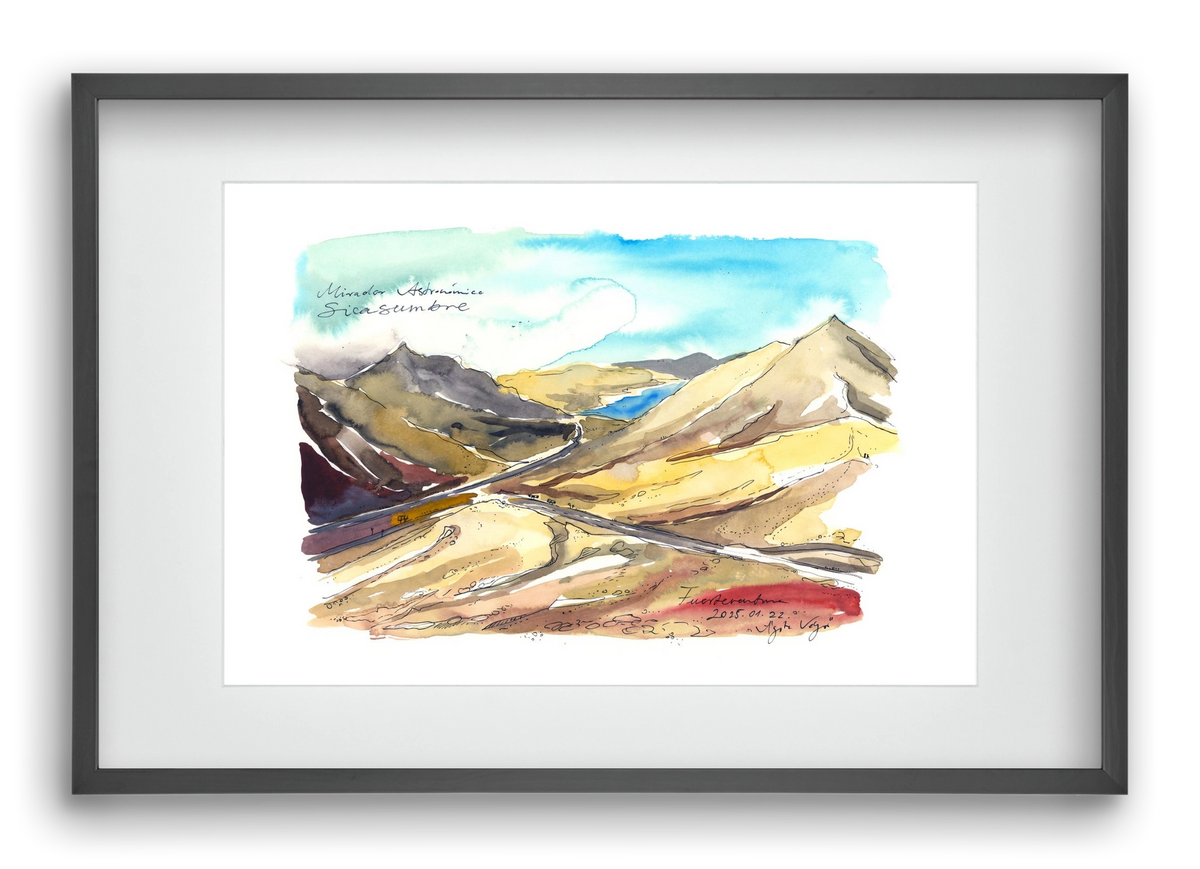 Mirador Astronómico Sica Sumbre, Fuerteventura - 2025.01.22, 60x40 cm (45x30 cm), Fekete keret, paszpartuval