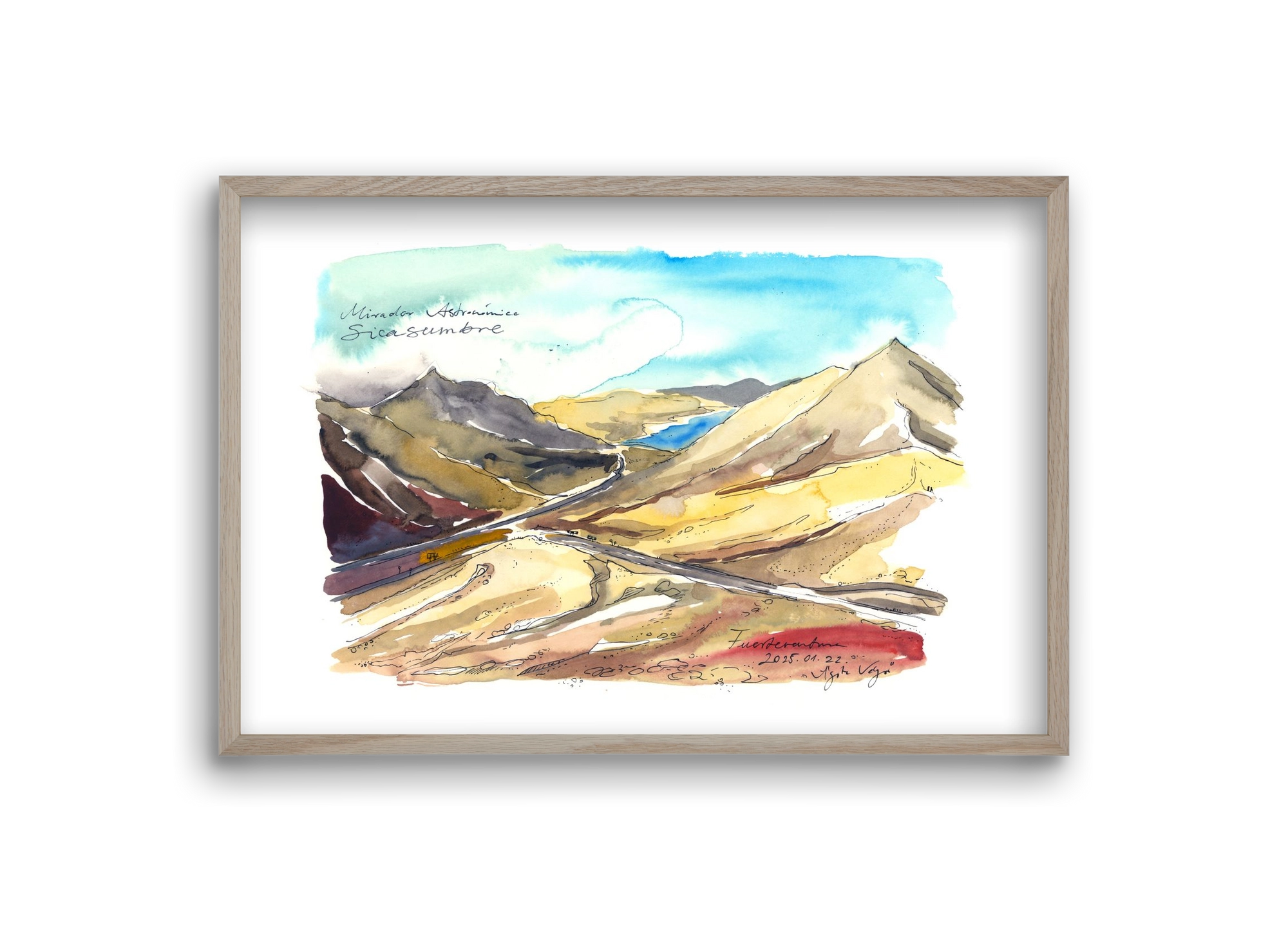 Mirador Astronómico Sica Sumbre, Fuerteventura - 2025.01.22, 30x20 cm (30x20 cm), Tölgy keret