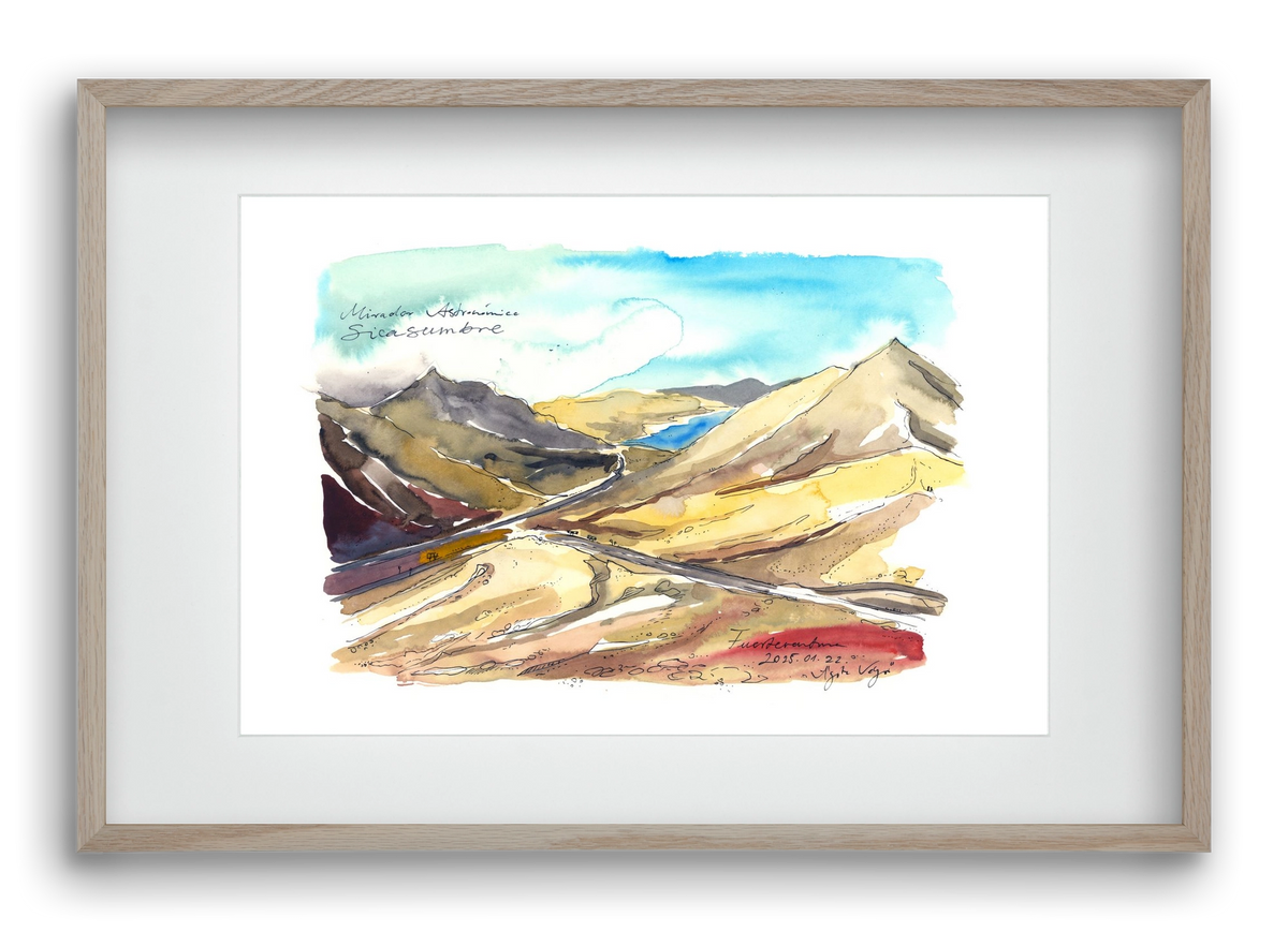 Mirador Astronómico Sica Sumbre, Fuerteventura - 2025.01.22, 60x40 cm (45x30 cm), Tölgy keret, paszpartuval