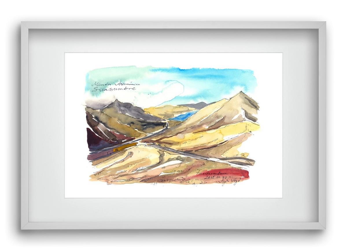 Mirador Astronómico Sica Sumbre, Fuerteventura - 2025.01.22, 60x40 cm (45x30 cm), Fehér keret, paszpartuval