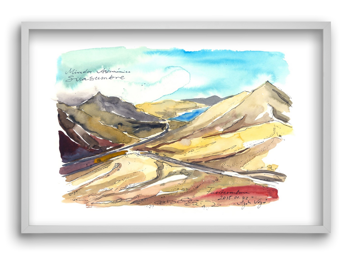 Mirador Astronómico Sica Sumbre, Fuerteventura - 2025.01.22, 60x40 cm (60x40 cm), Fehér keret