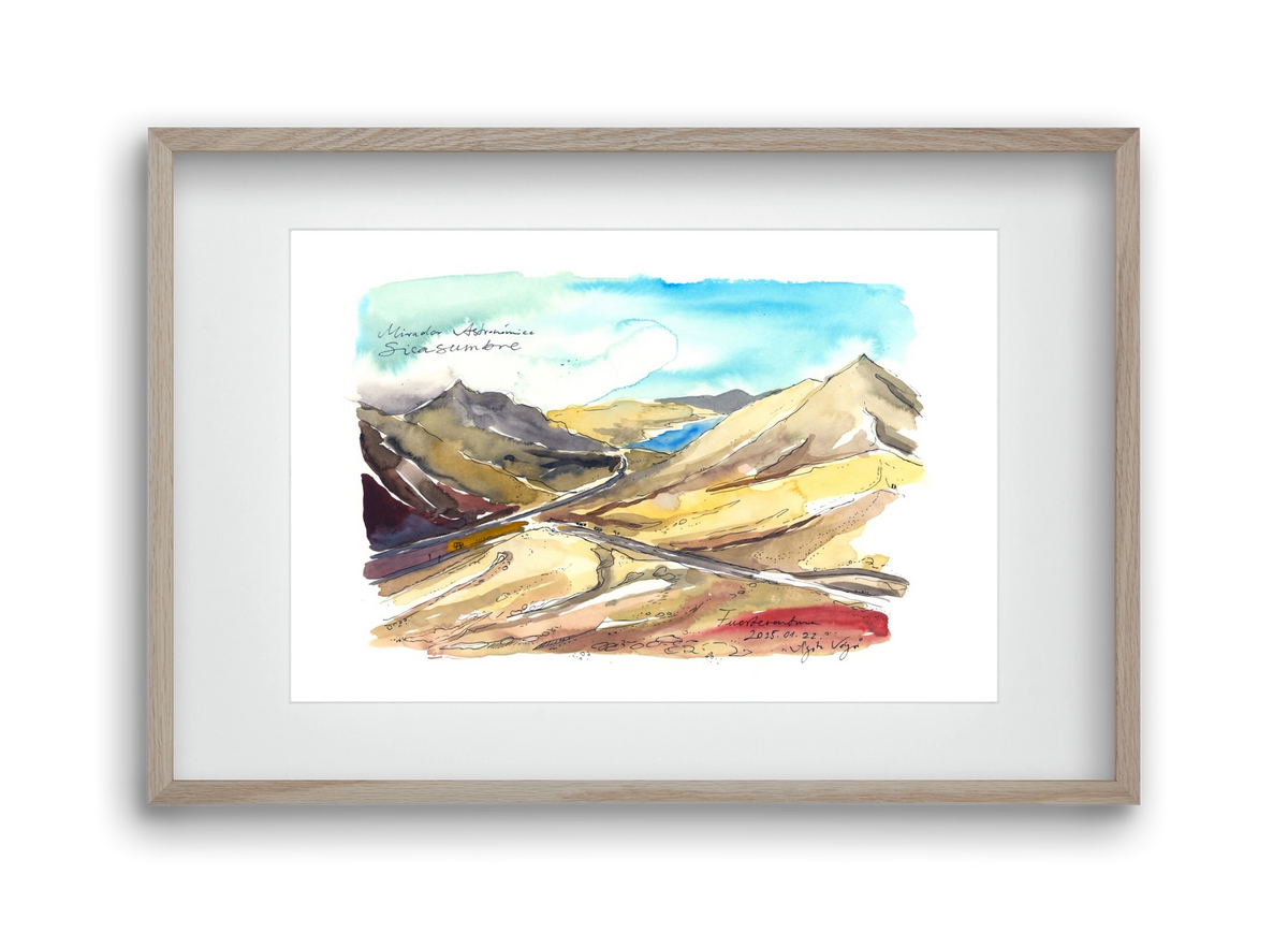 Mirador Astronómico Sica Sumbre, Fuerteventura - 2025.01.22, 45x30 cm (30x20 cm), Tölgy keret, paszpartuval