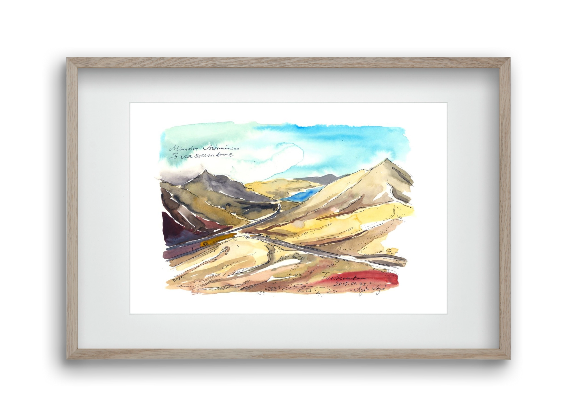 Mirador Astronómico Sica Sumbre, Fuerteventura - 2025.01.22, 45x30 cm (30x20 cm), Tölgy keret, paszpartuval