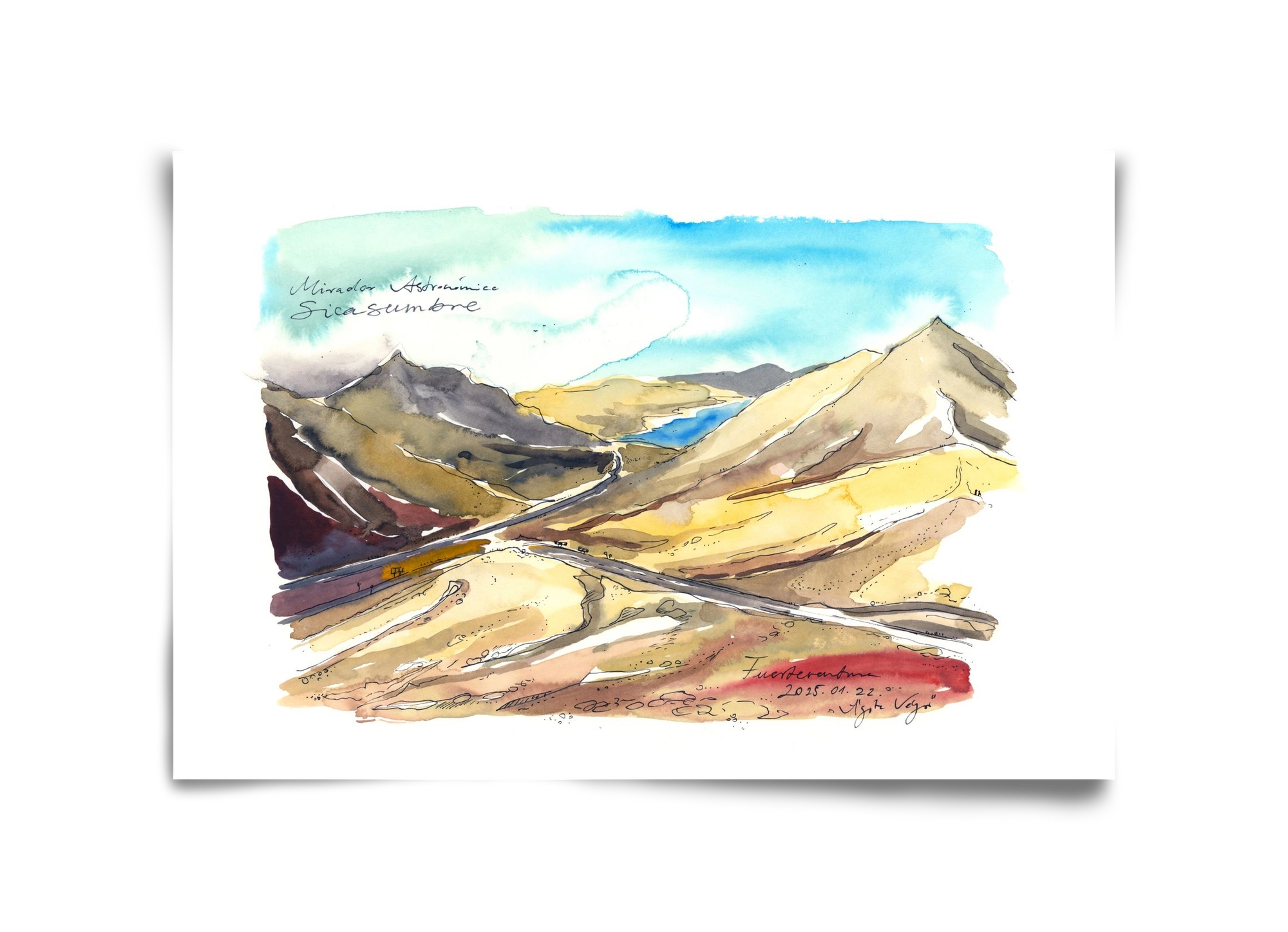 Mirador Astronómico Sica Sumbre, Fuerteventura - 2025.01.22, 45x30 cm, Keret nélkül