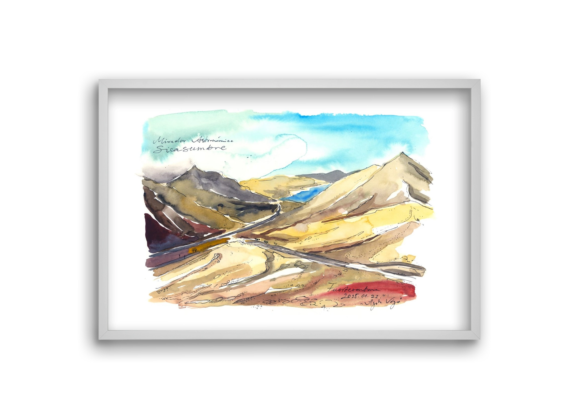 Mirador Astronómico Sica Sumbre, Fuerteventura - 2025.01.22, 30x20 cm (30x20 cm), Fehér keret