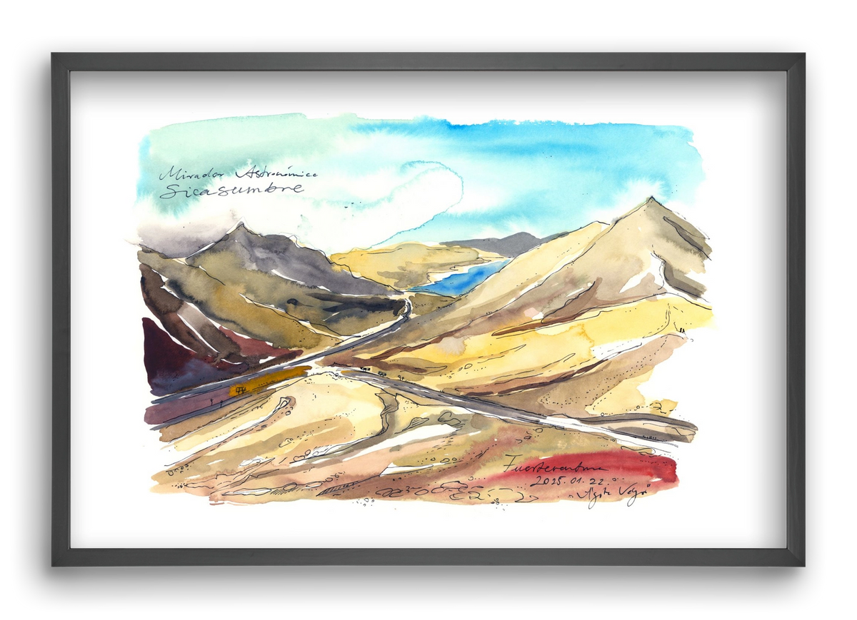 Mirador Astronómico Sica Sumbre, Fuerteventura - 2025.01.22, 60x40 cm (60x40 cm), Fekete keret