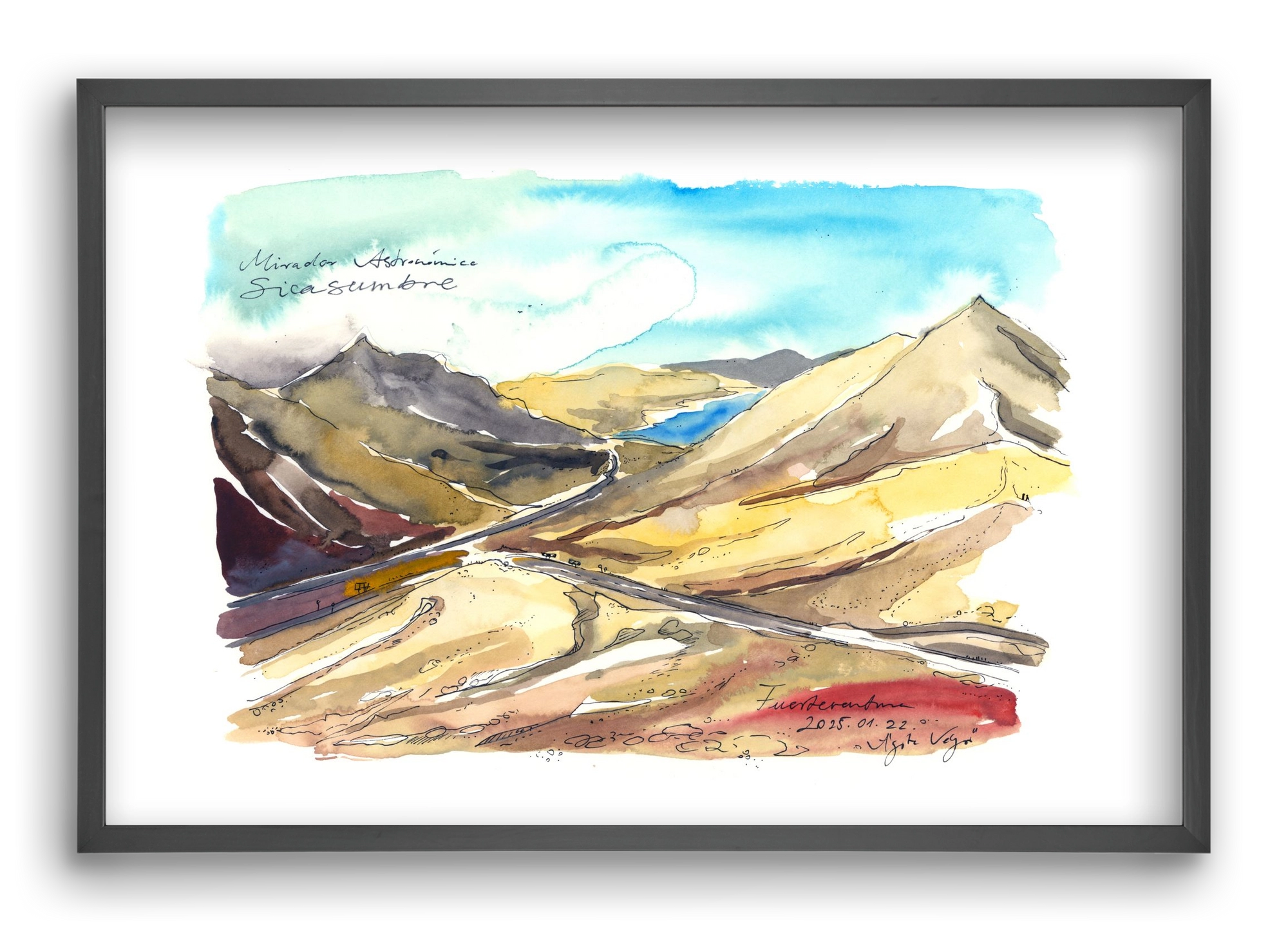 Mirador Astronómico Sica Sumbre, Fuerteventura - 2025.01.22, 60x40 cm (60x40 cm), Fekete keret